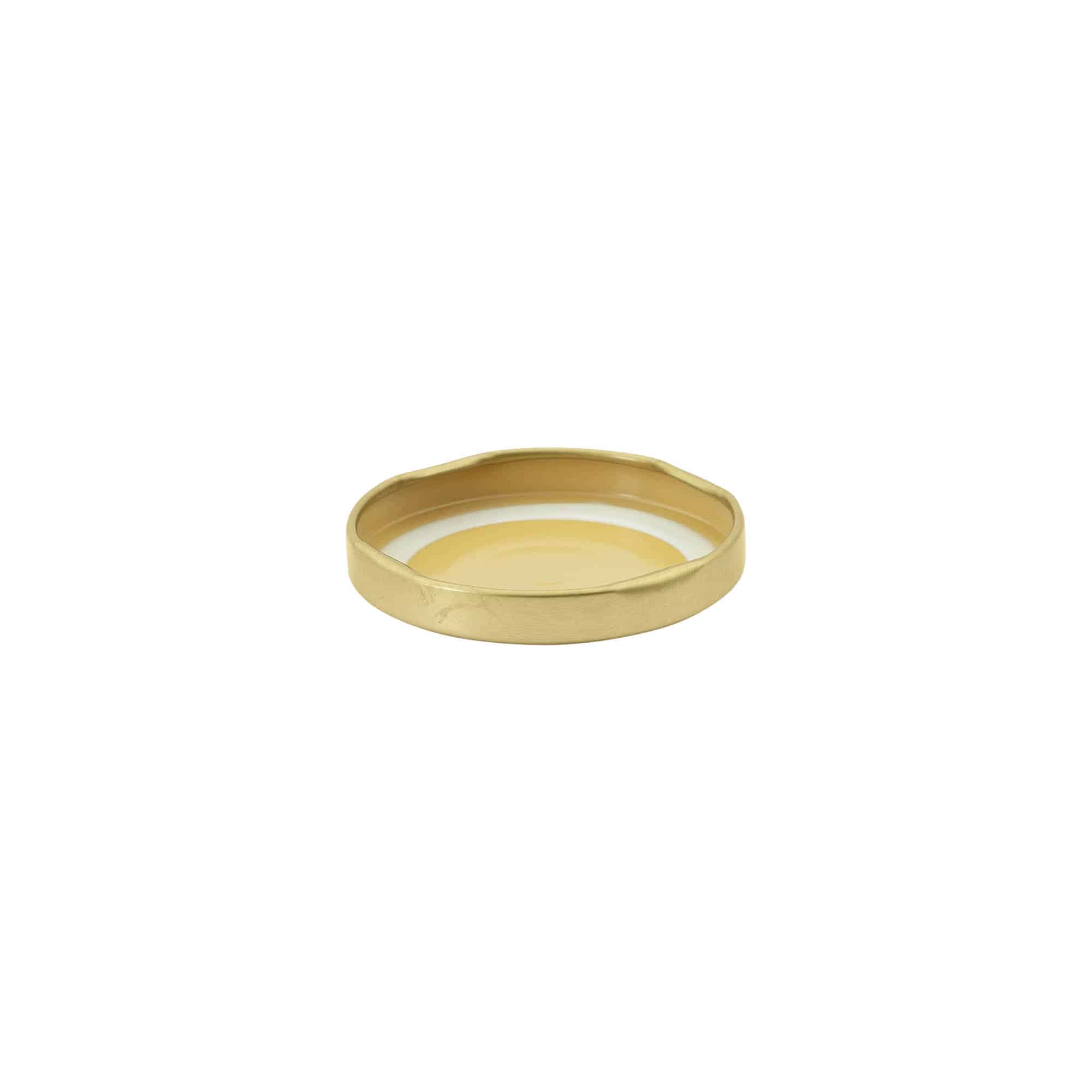 Twist-off lid, tinplate, gold, for opening: TO 53