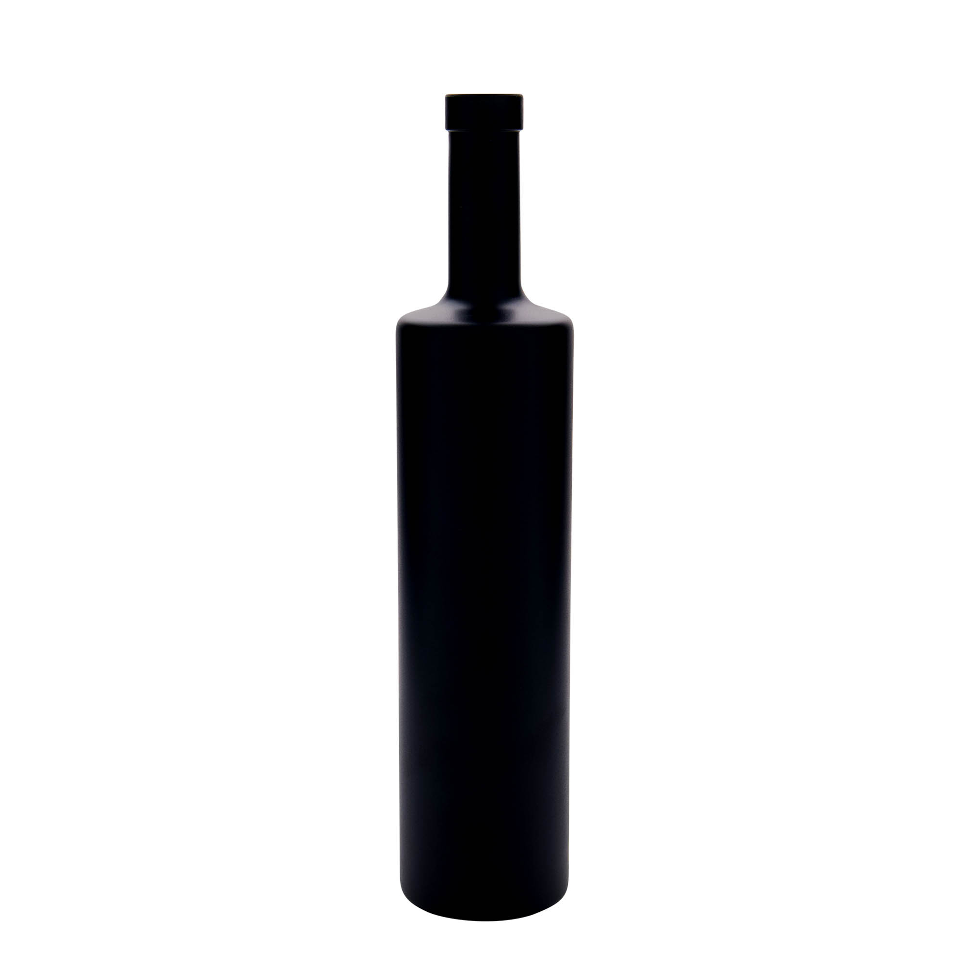 700 ml glass bottle 'Centurio', black, opening: cork