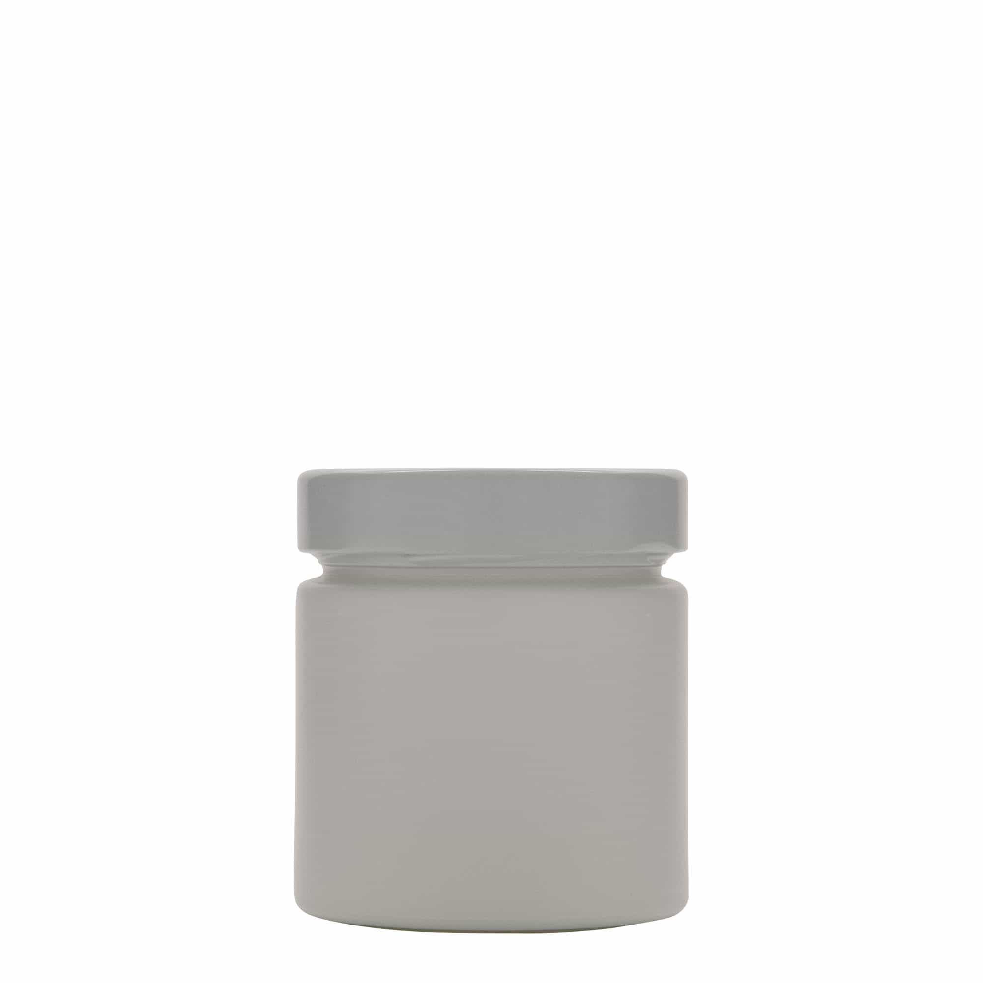 220 ml round jar ‘Aurora’, white, opening: Deep-Twist-off (DTO 66)