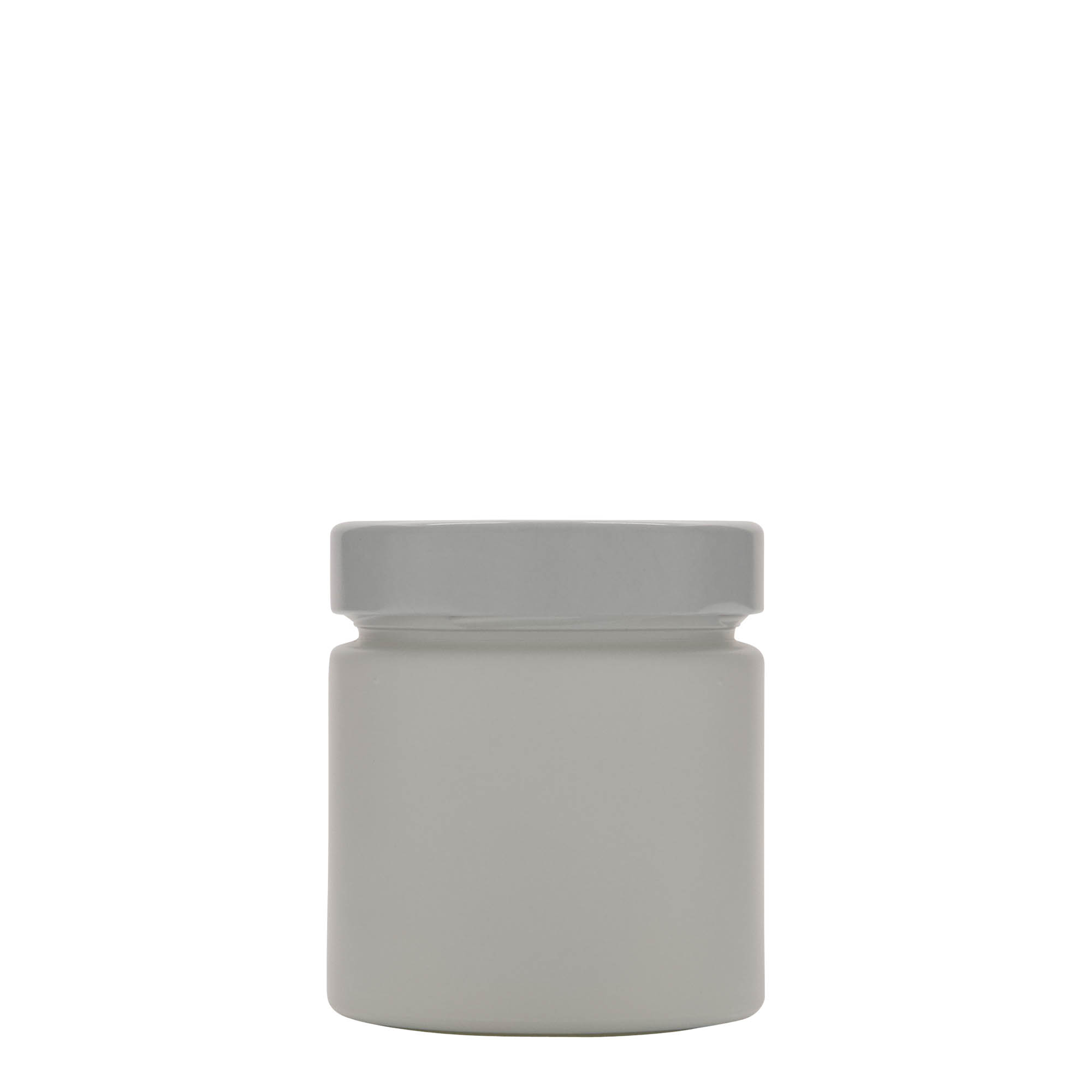 220 ml round jar ‘Aurora’, white, opening: Deep-Twist-off (DTO 66)