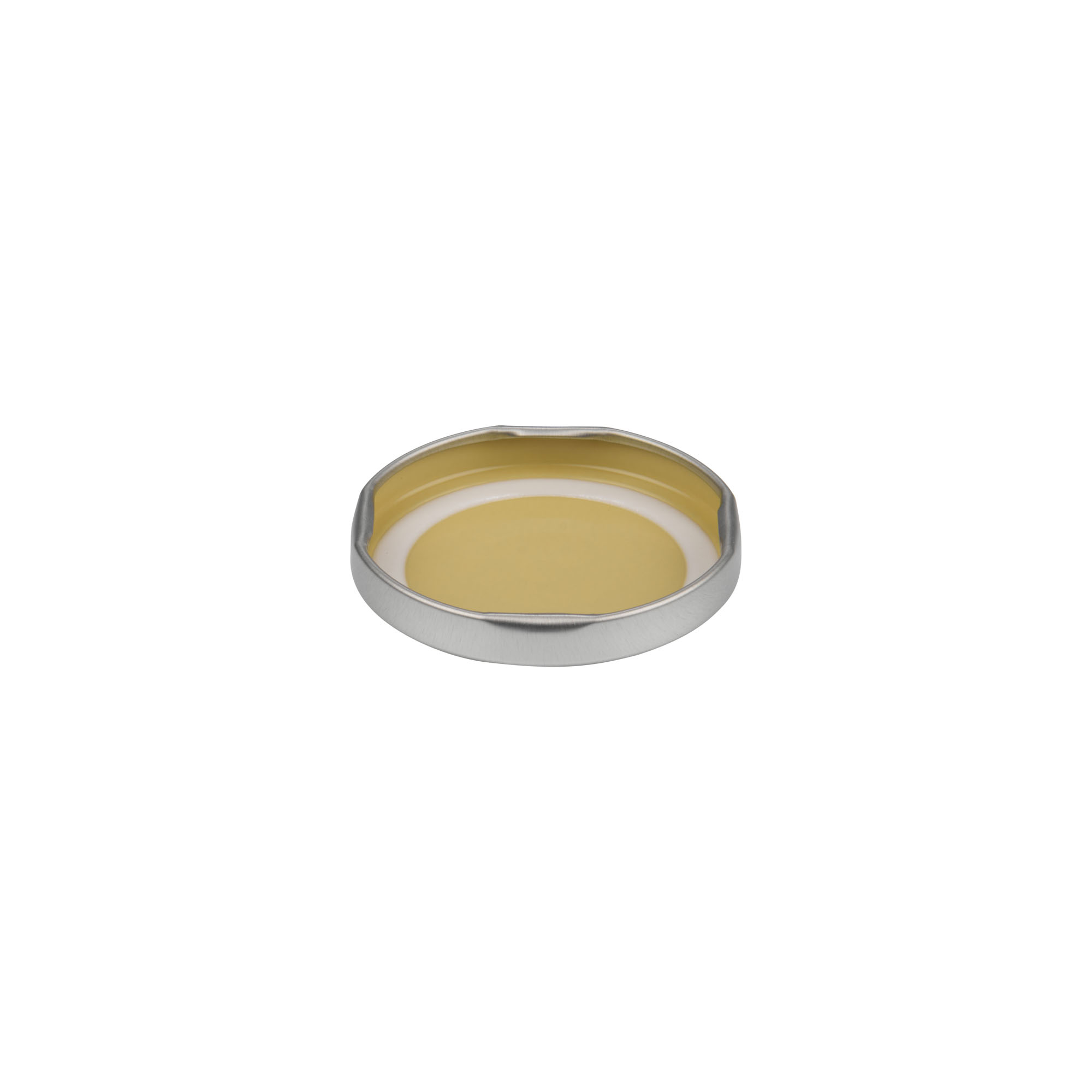 Twist off lid, tinplate, silver, for opening: TO 53 Twist off lid, tinplate, silver, for opening: TO 53