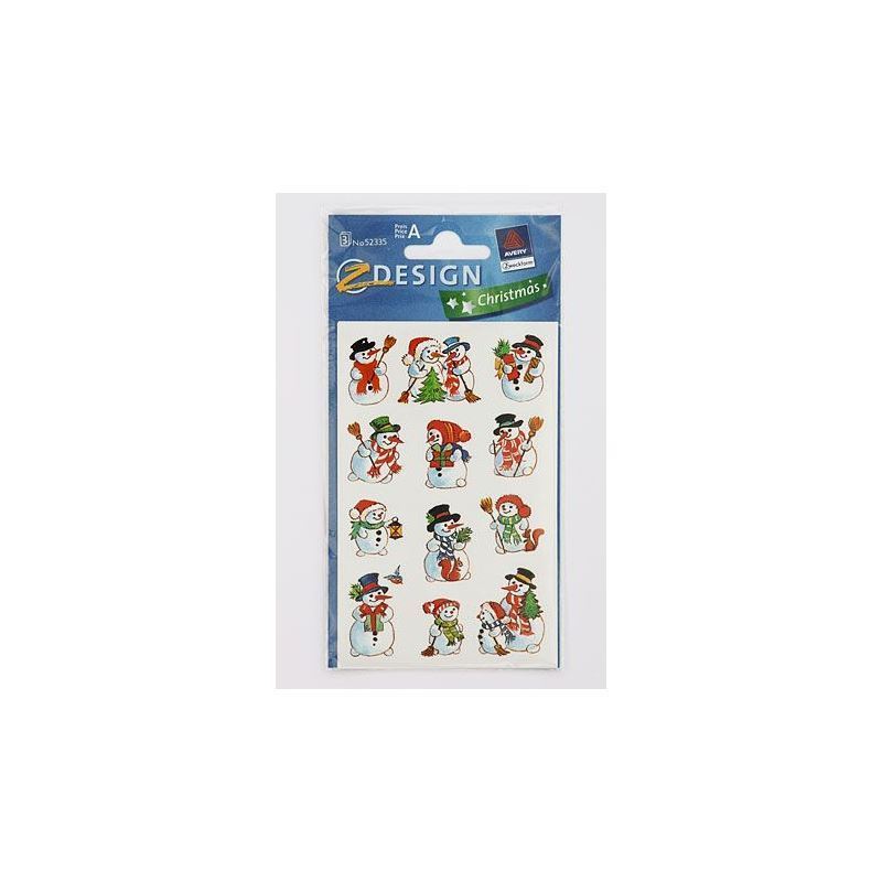 Zweckform Stickers 'Snowmen', paper, multicoloured Zweckform Stickers 'Snowmen', paper, multicoloured