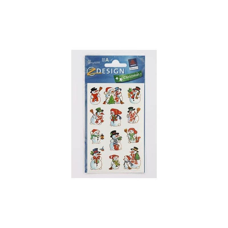 Zweckform Stickers ‘Snowmen’, paper, multicoloured