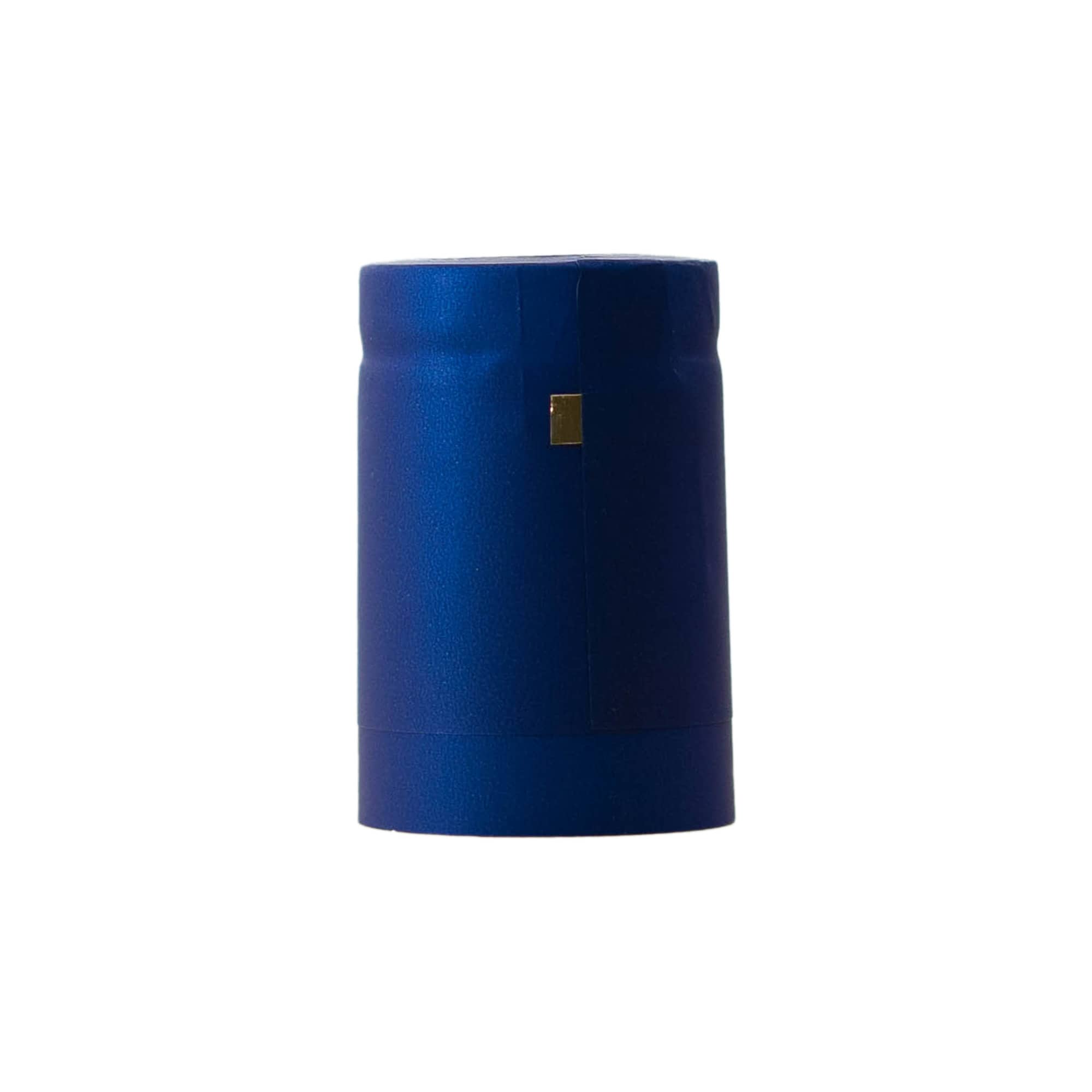 Shrink capsule 32x41, PVC plastic, blue