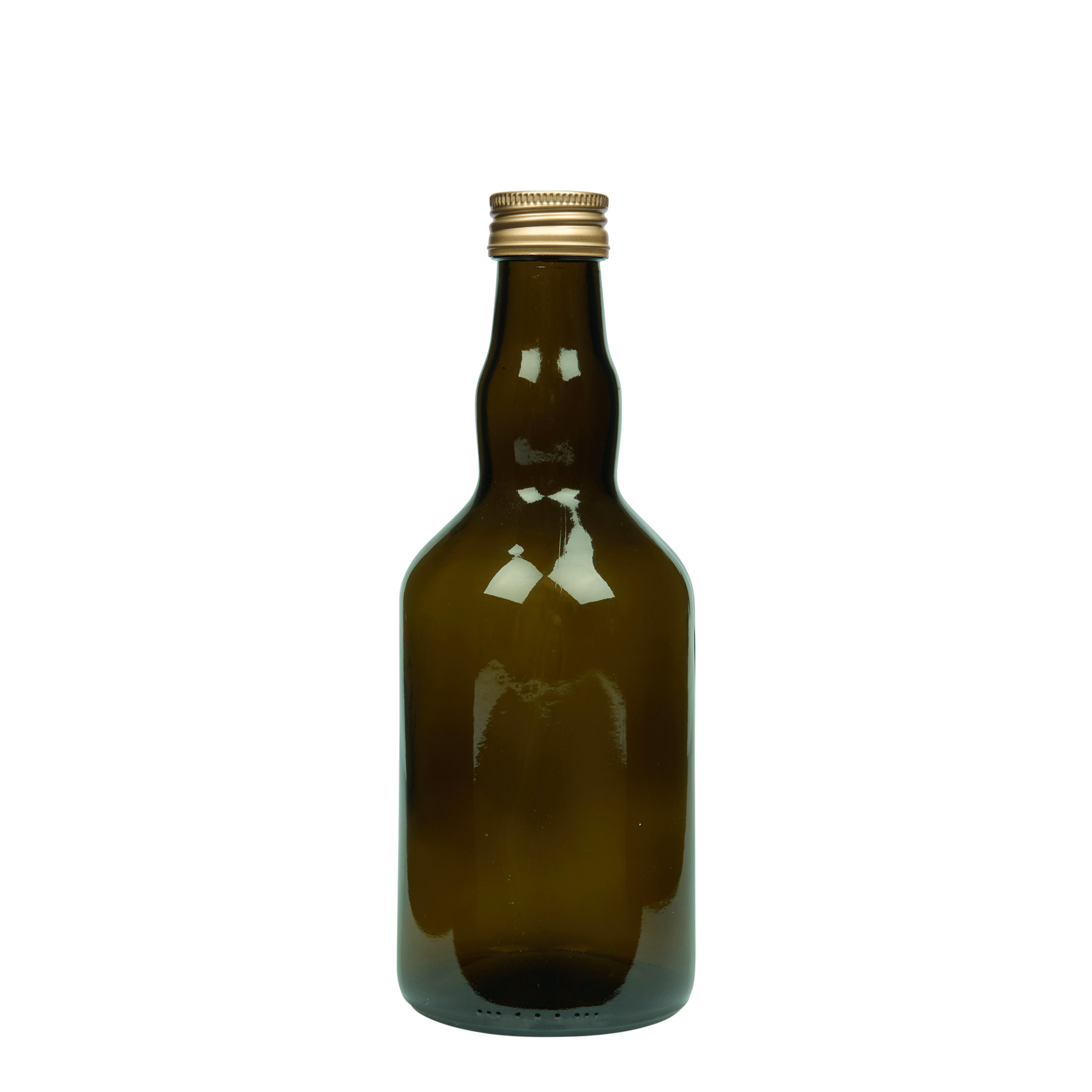 500 ml glass bottle 'Olona', antique green, opening: PP 31.5