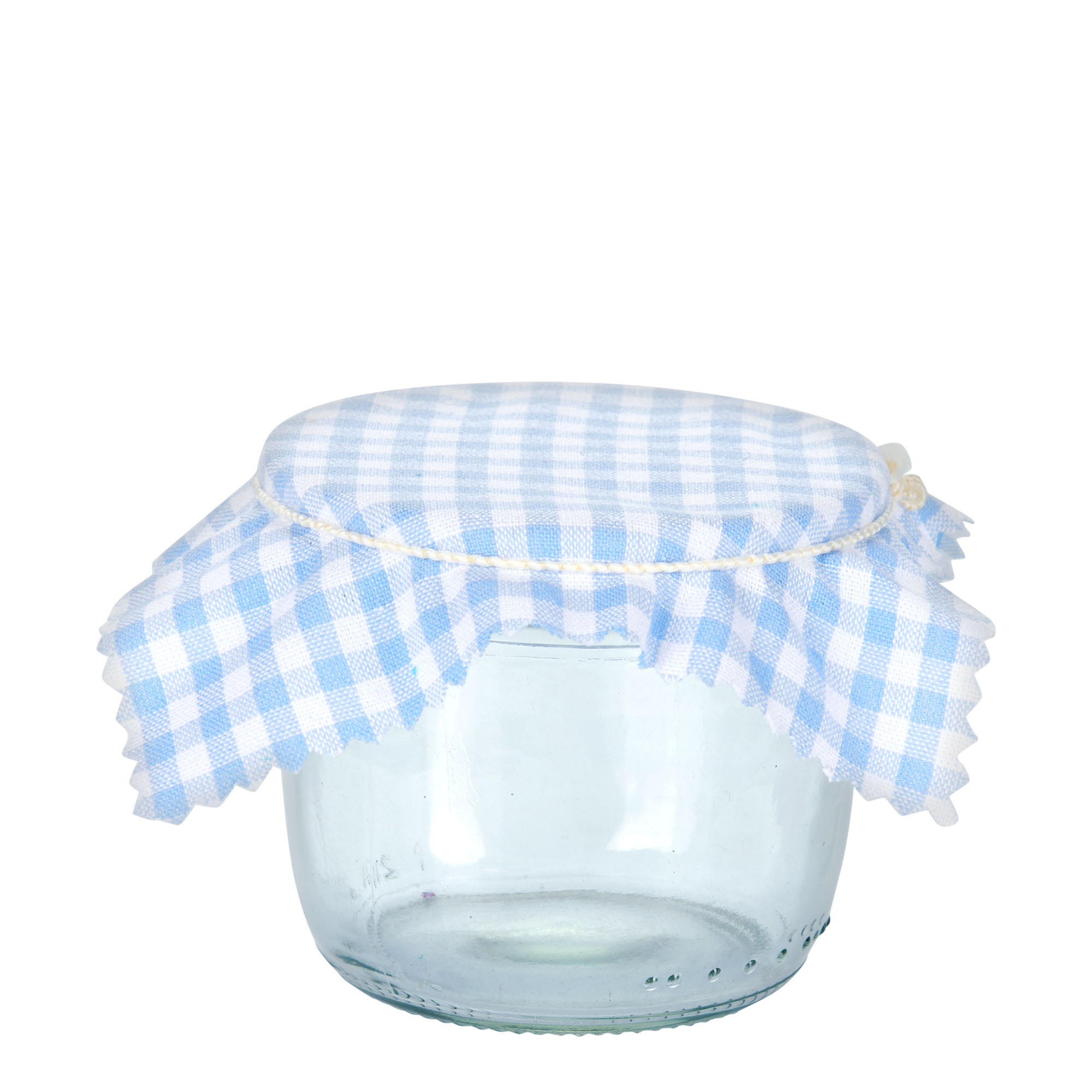 Fabric napkin checkered 12x12, square, textile, light blue, opening: TO38-TO53