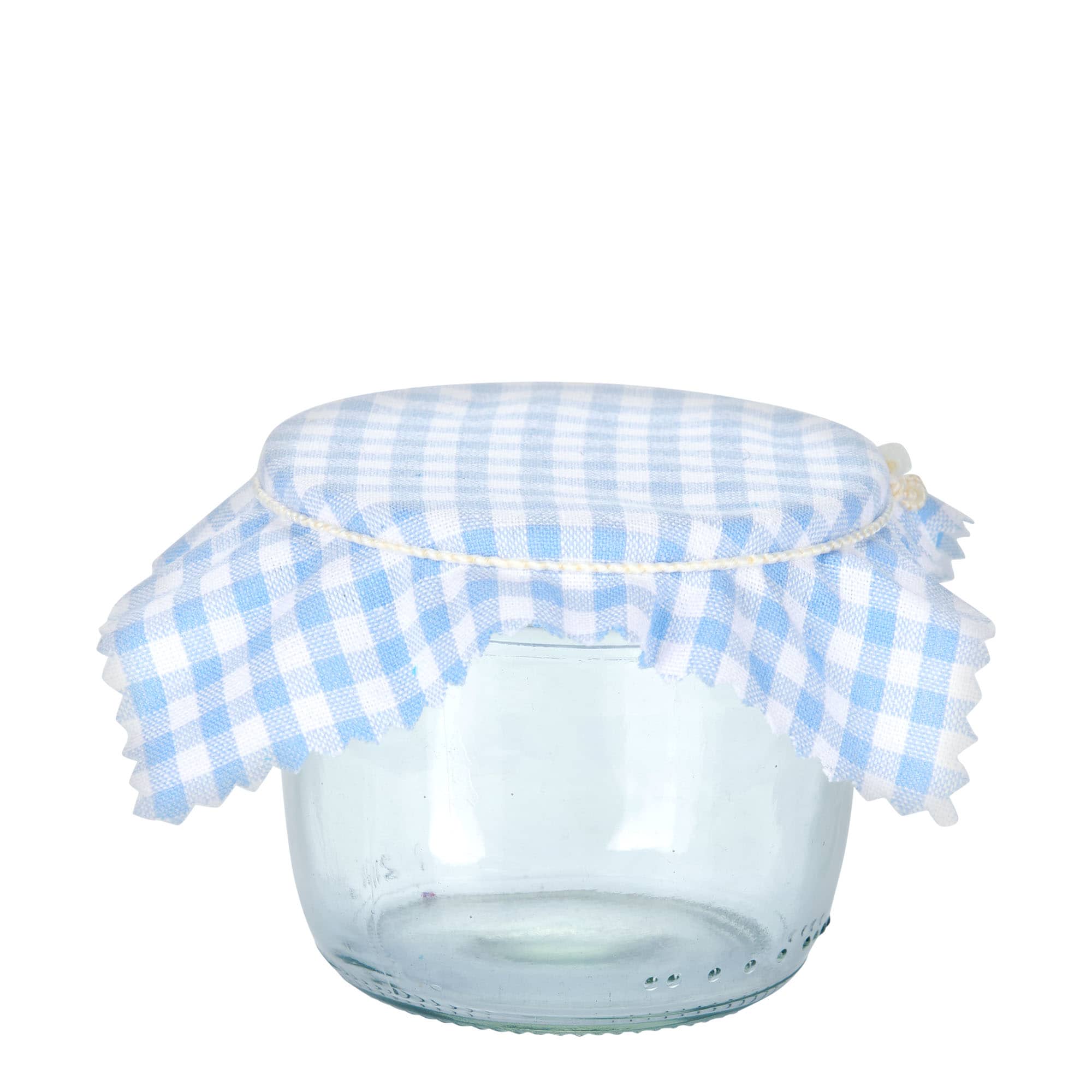 Fabric napkin checkered 12x12, square, textile, light blue, opening: TO38-TO53