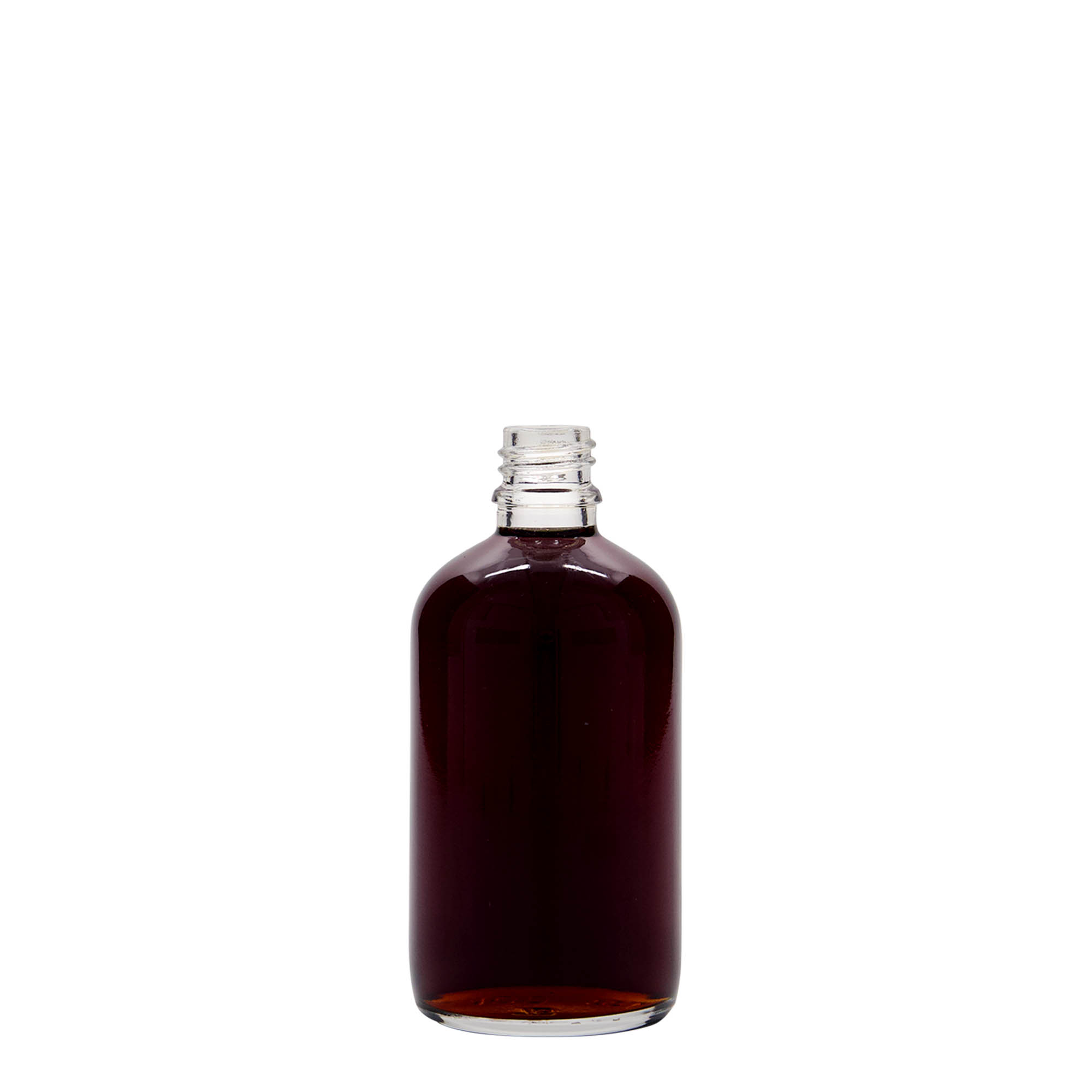 100 ml medical bottle, glass, opening: DIN 18