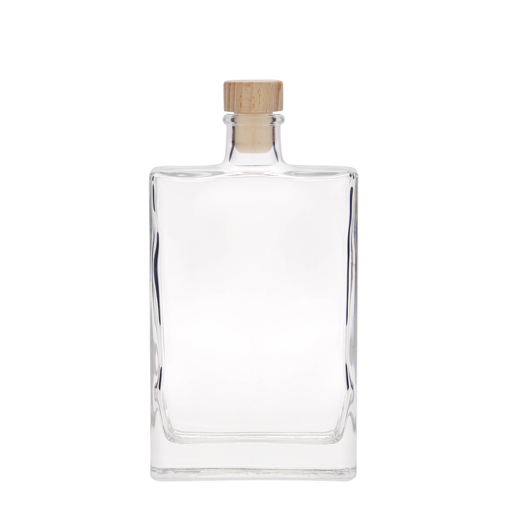 350 ml glass bottle 'Julia', rectangular, opening: cork