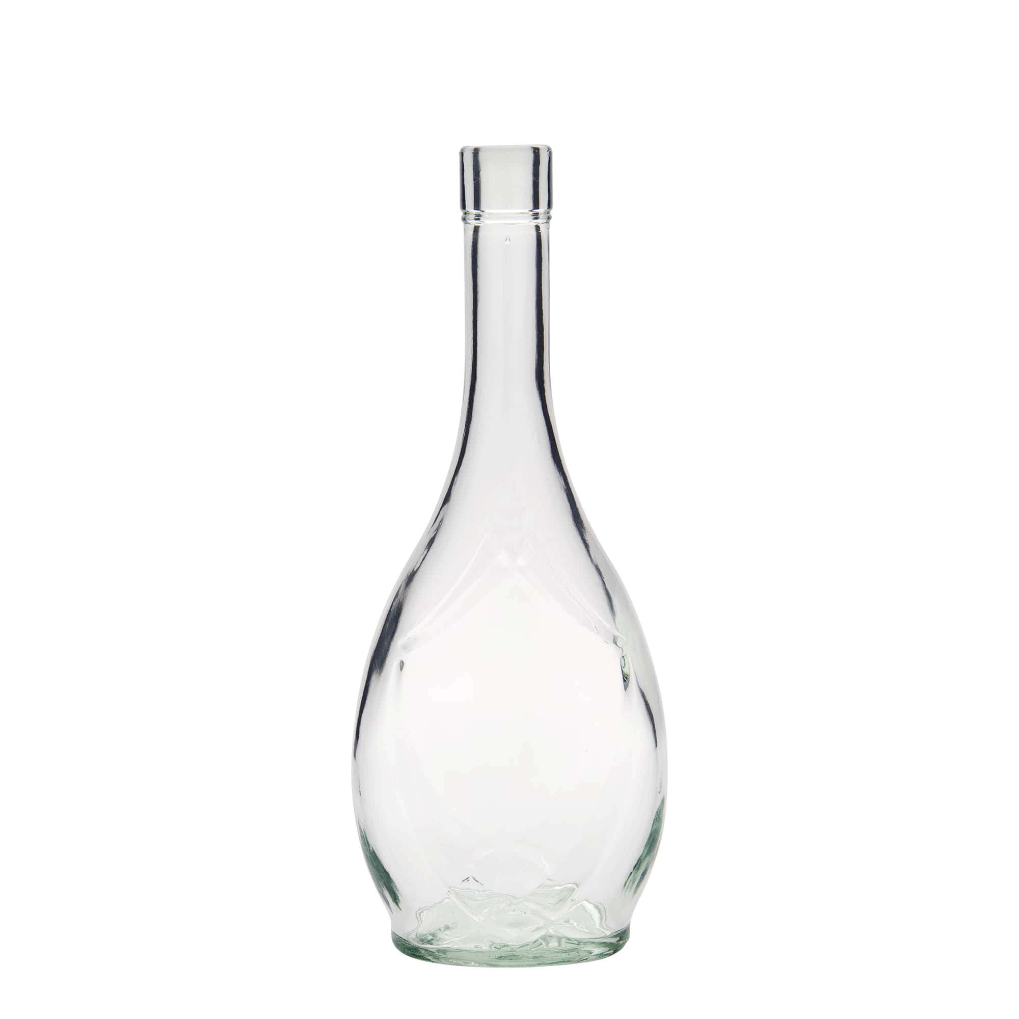 500 ml glass bottle ‘Saragossa’, oval, opening: cork