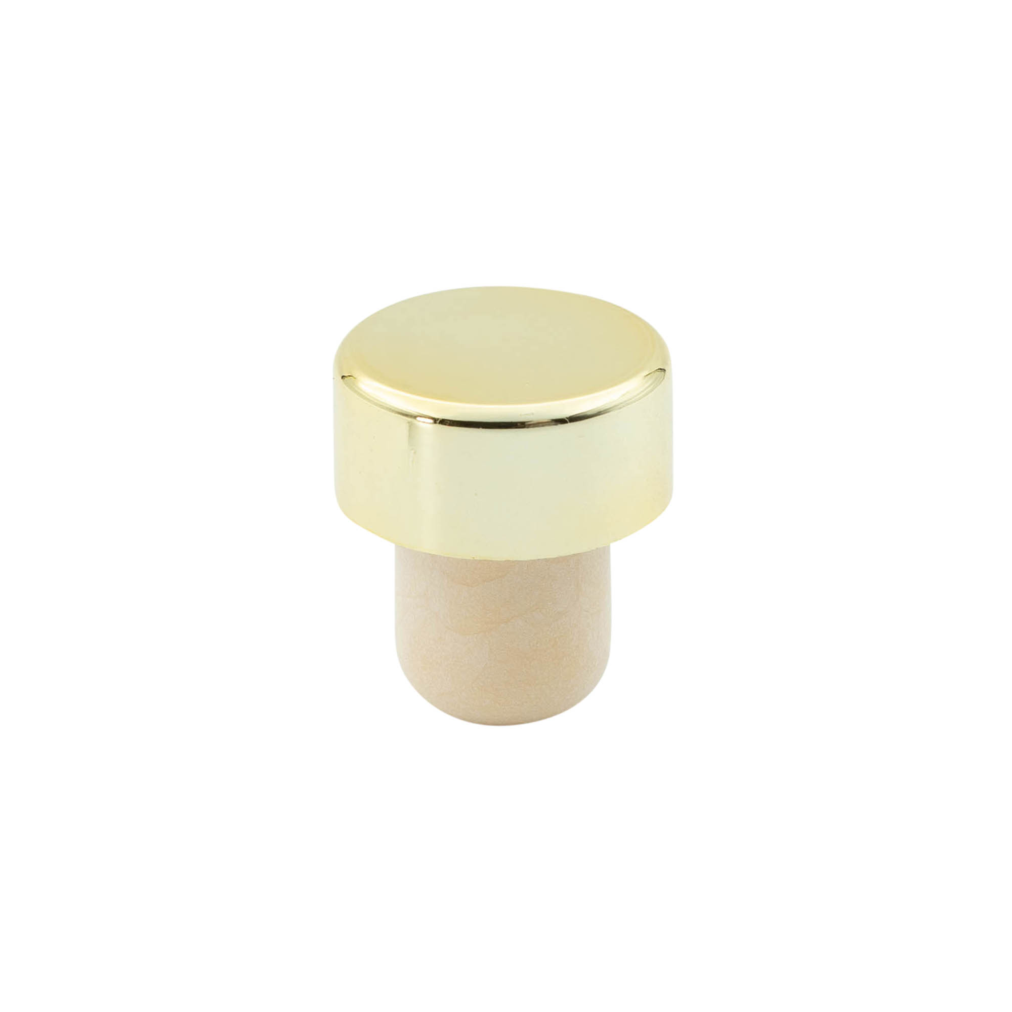 19 mm mushroom cork, plastic, gold, for opening: cork 19 mm mushroom cork, plastic, gold, for opening: cork