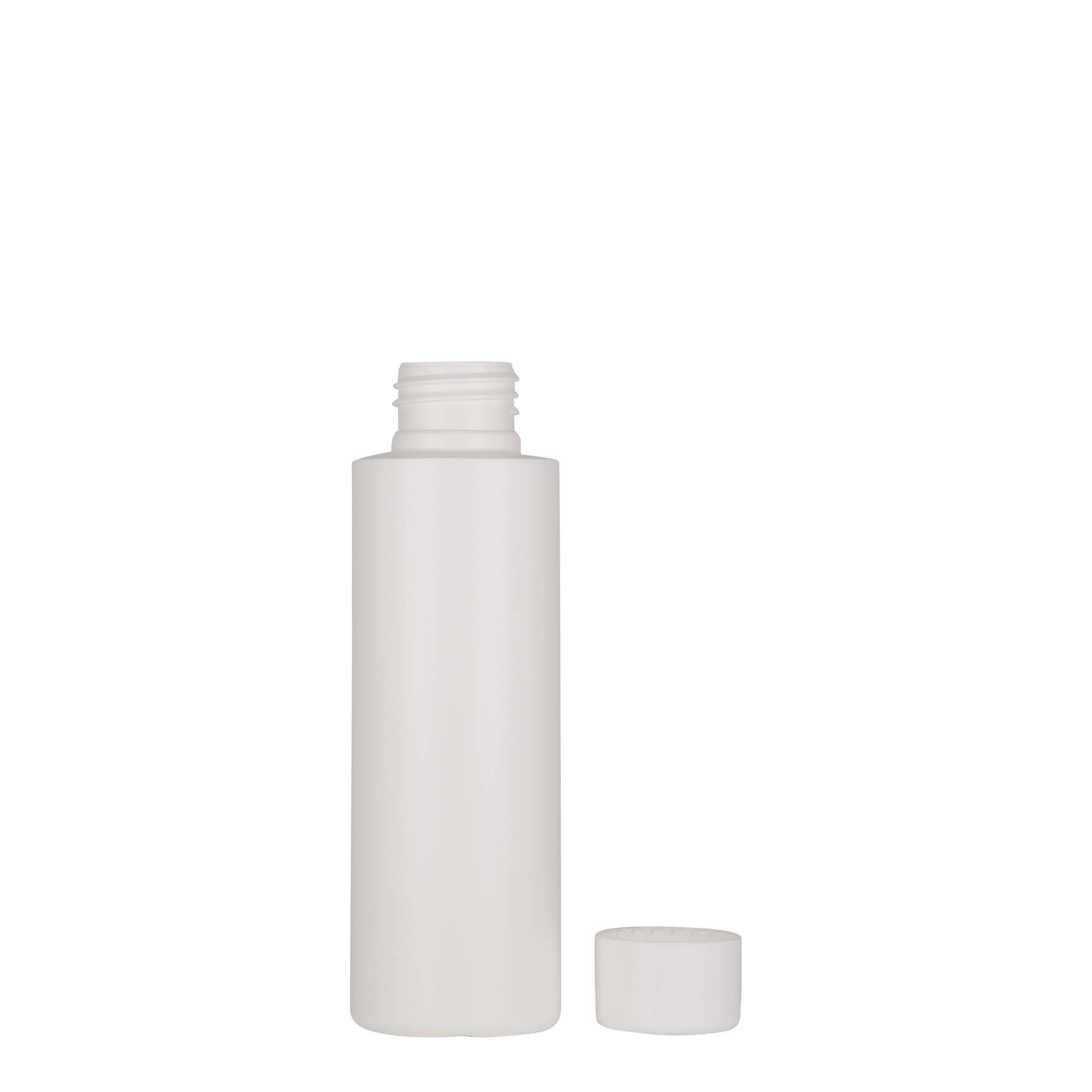 100 ml plastic bottle 'Pipe', green HDPE, white, closure: 24/410