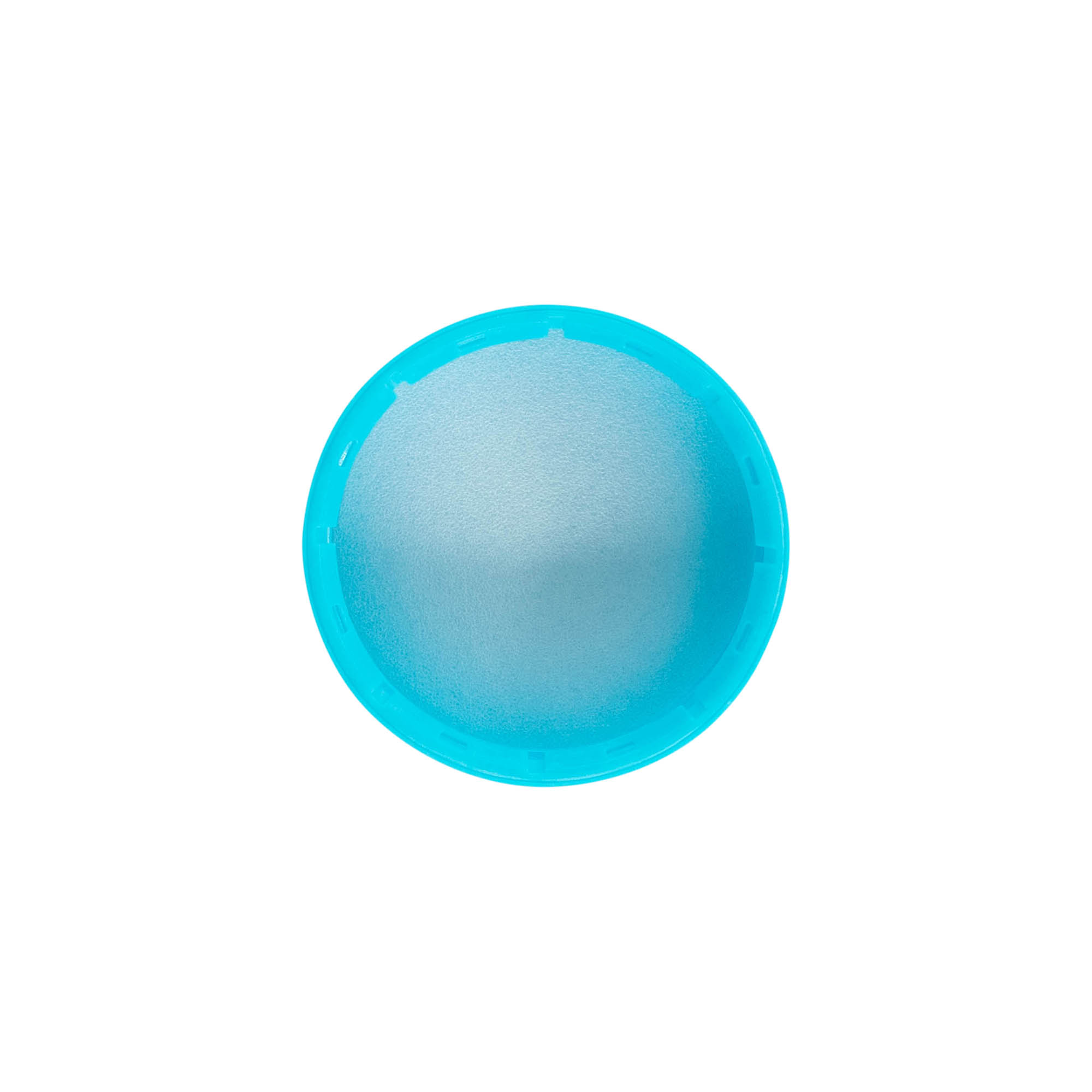 Screw cap 40mm, PE plastic, light blue Screw cap 40mm, PE plastic, light blue