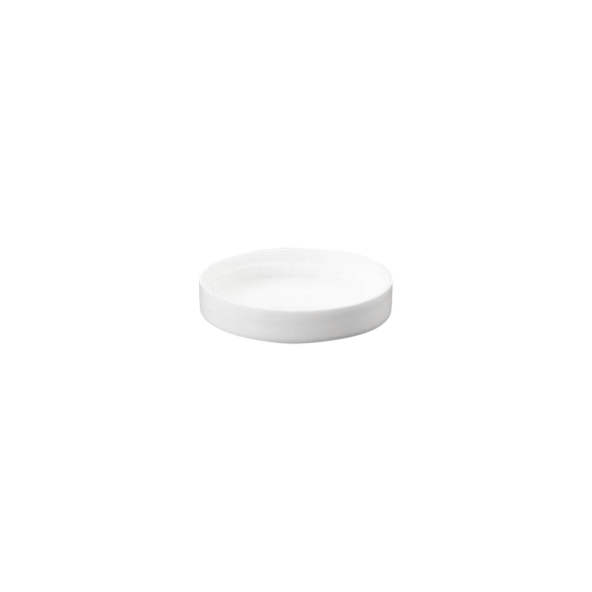 Screw cap 'White Line' 6ml, PP plastic, white Screw cap 'White Line' 6ml, PP plastic, white