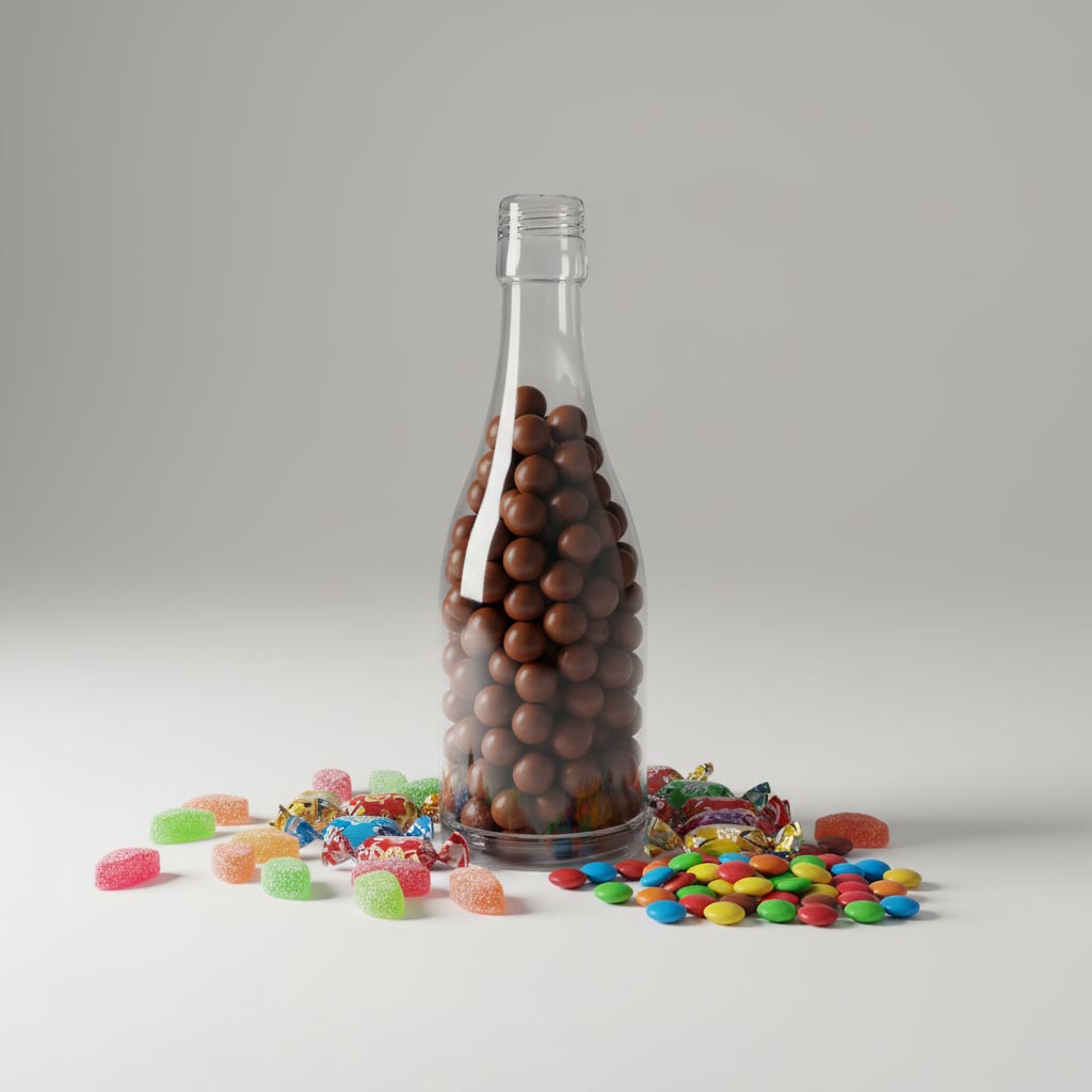 200 ml glass bottle 'Christmas tree', opening: PP 28 200 ml glass bottle 'Christmas tree', opening: PP 28