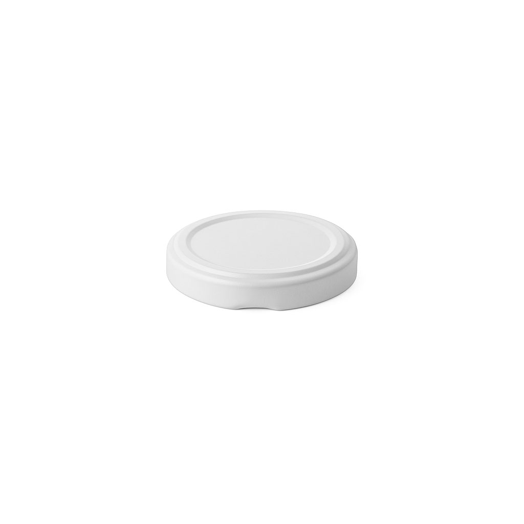 Twist off lid, tinplate, white, for opening: TO 48