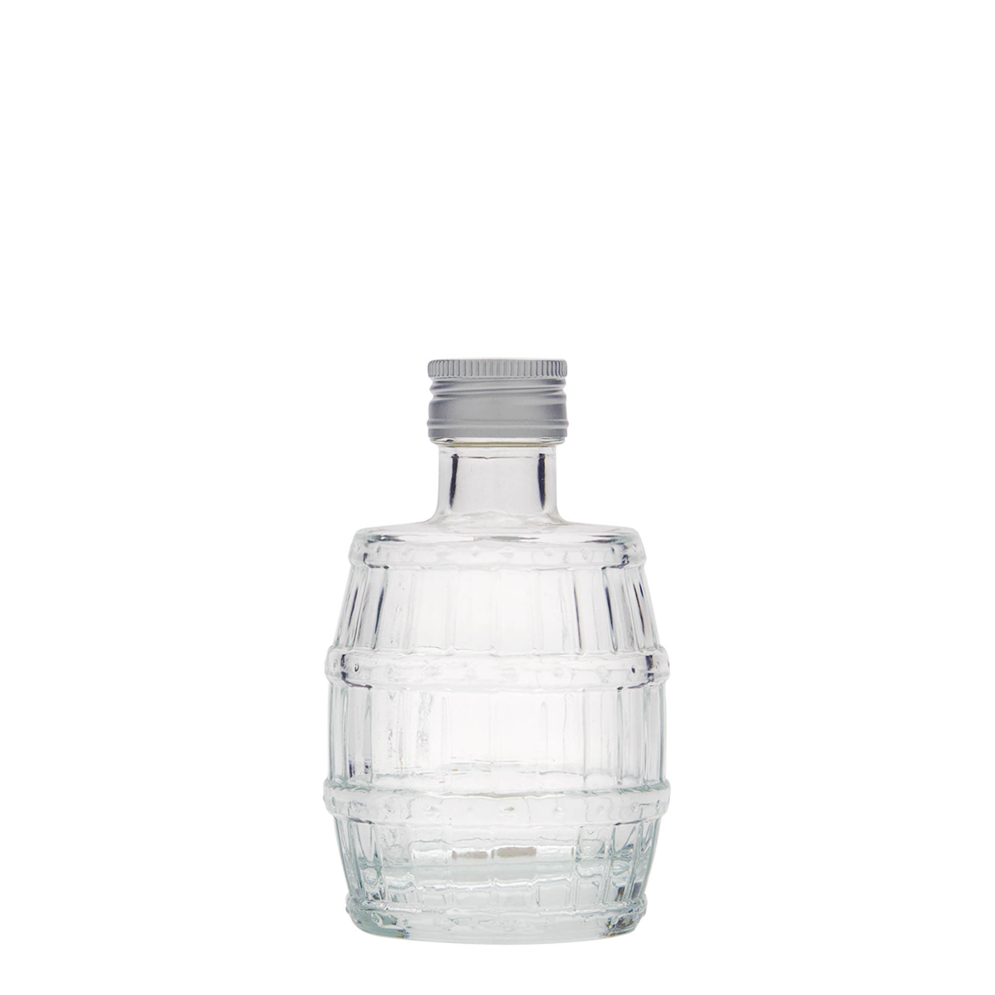 100 ml glass bottle 'barrel', opening: PP 24