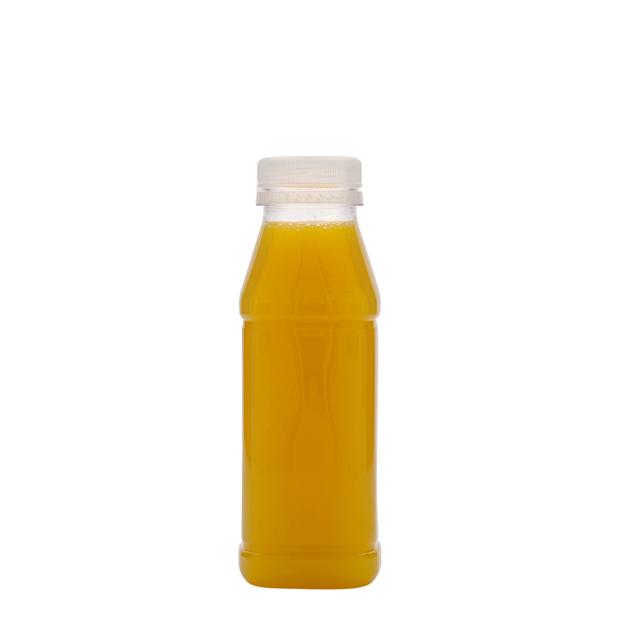 330 ml PET bottle 'Milk and Juice Carré', square, plastic, opening: 38 mm 330 ml PET bottle 'Milk and Juice Carré', square, plastic, opening: 38 mm
