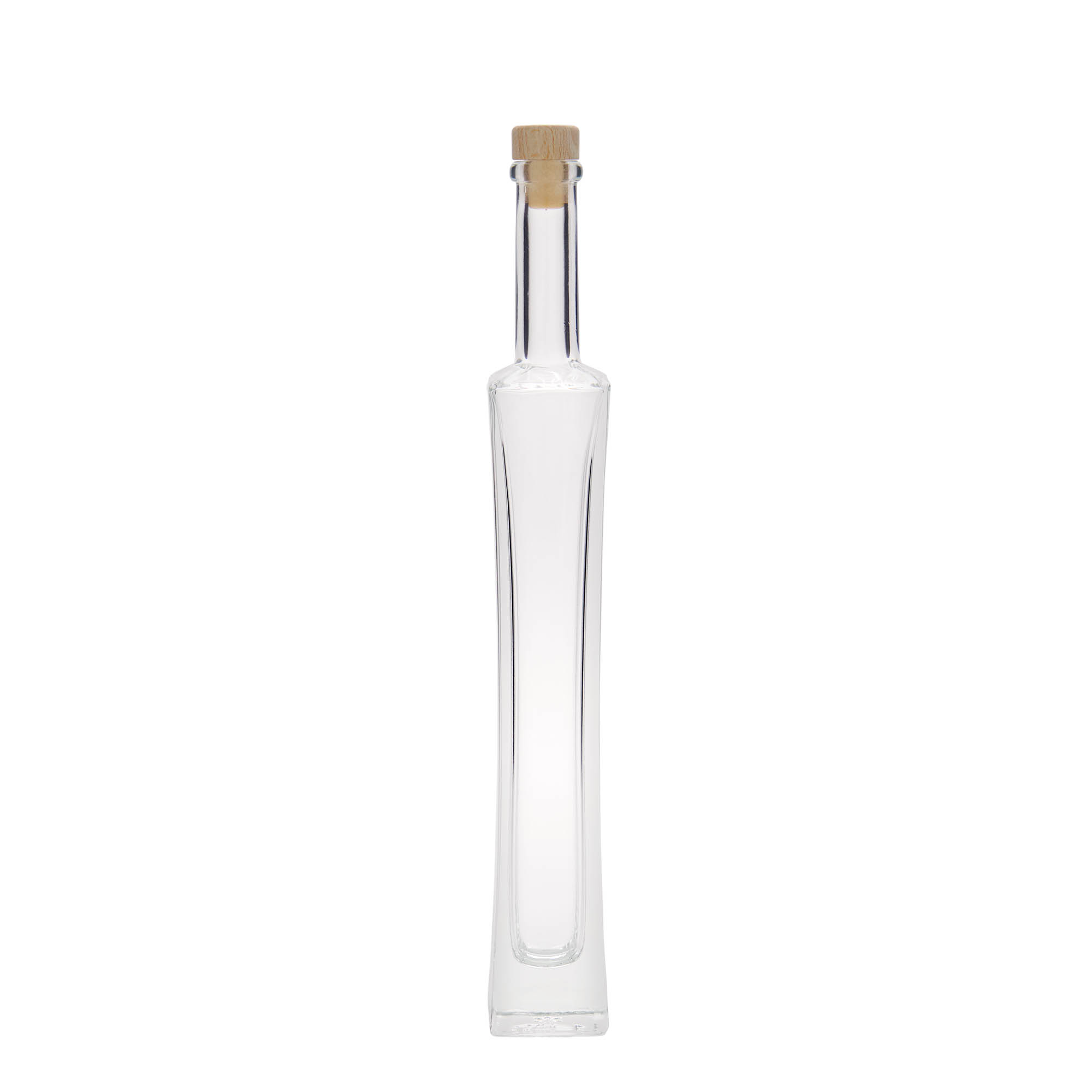 100 ml glass bottle 'Koko', square, opening: cork