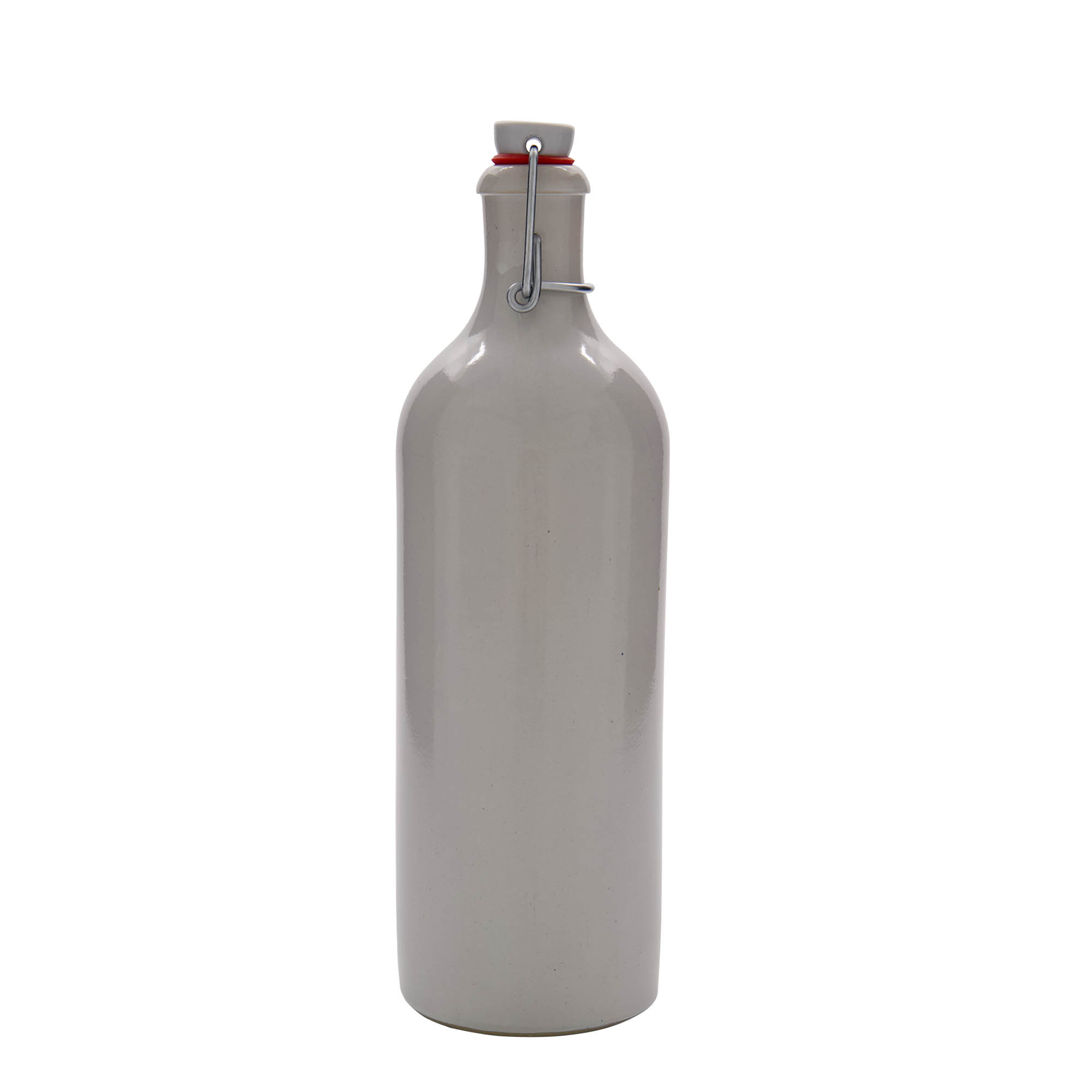 750 ml earthenware jug, stoneware, white, mouth: swing top closure