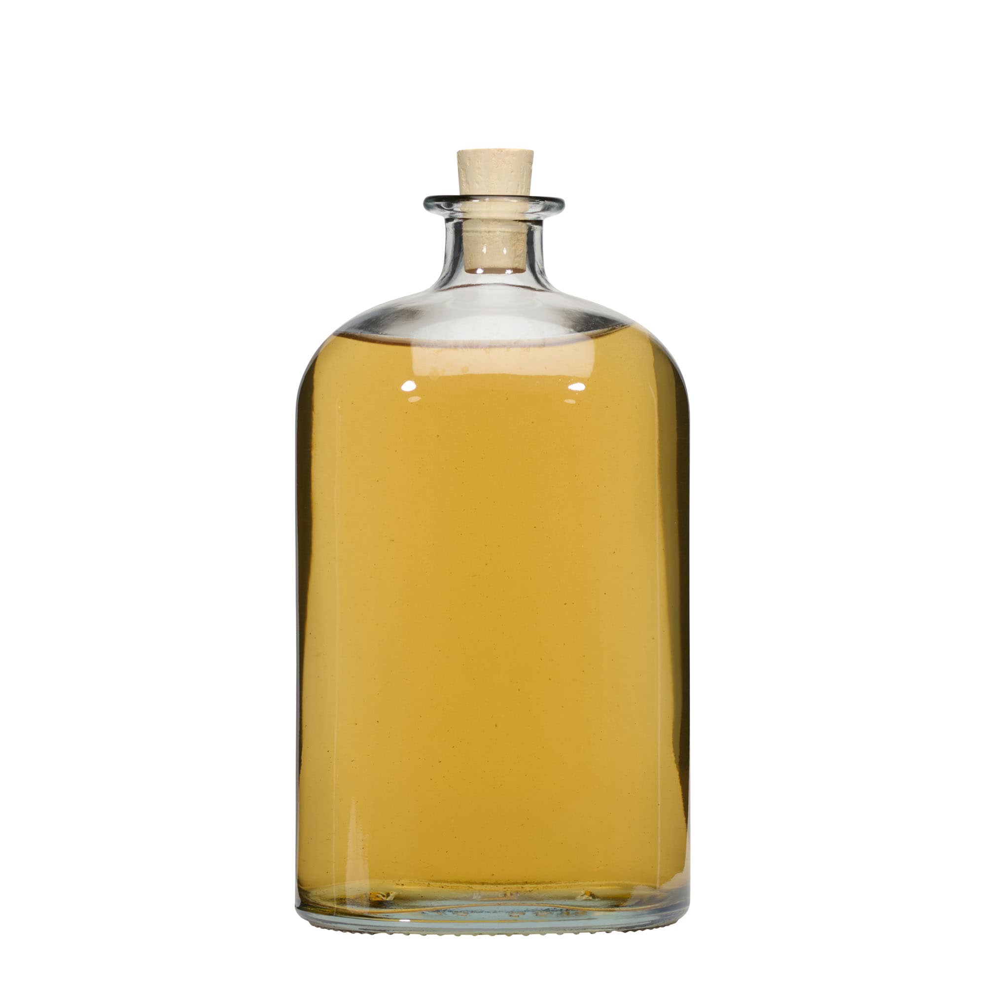 1,000 ml glass bottle ‘Dundee’, oval, opening: cork