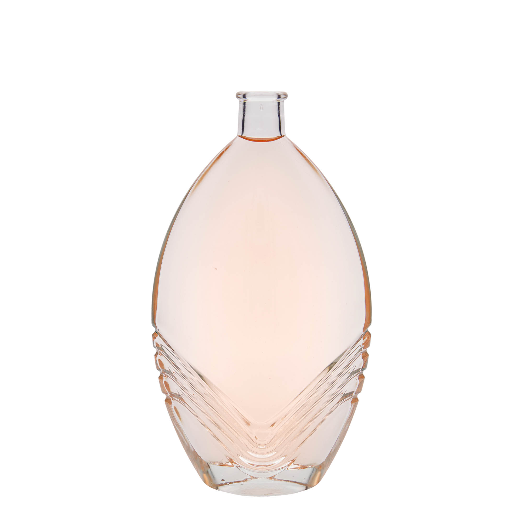 500 ml glass bottle 'Florence', oval, opening: cork