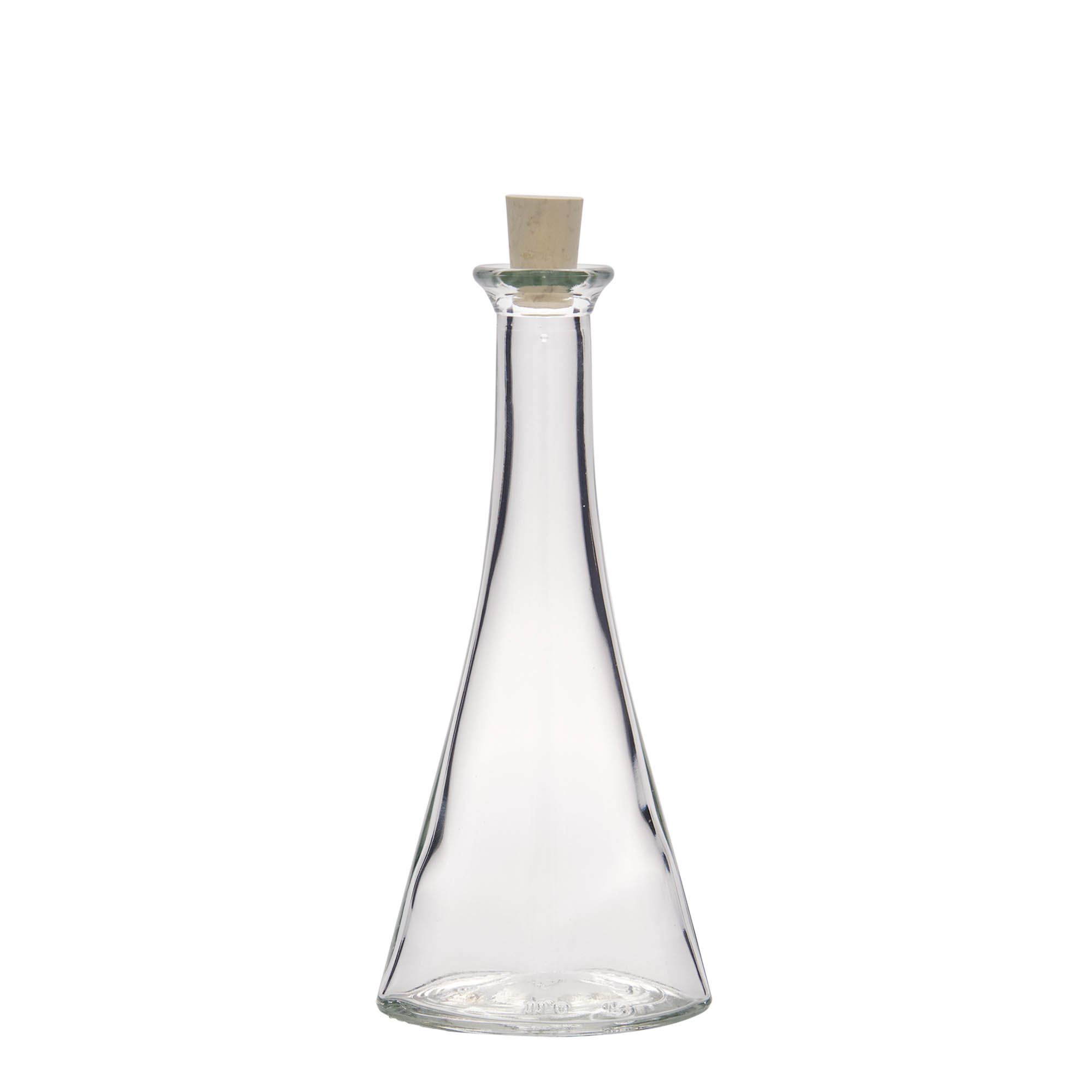 100 ml glass bottle 'Veronica', half-round, opening: cork