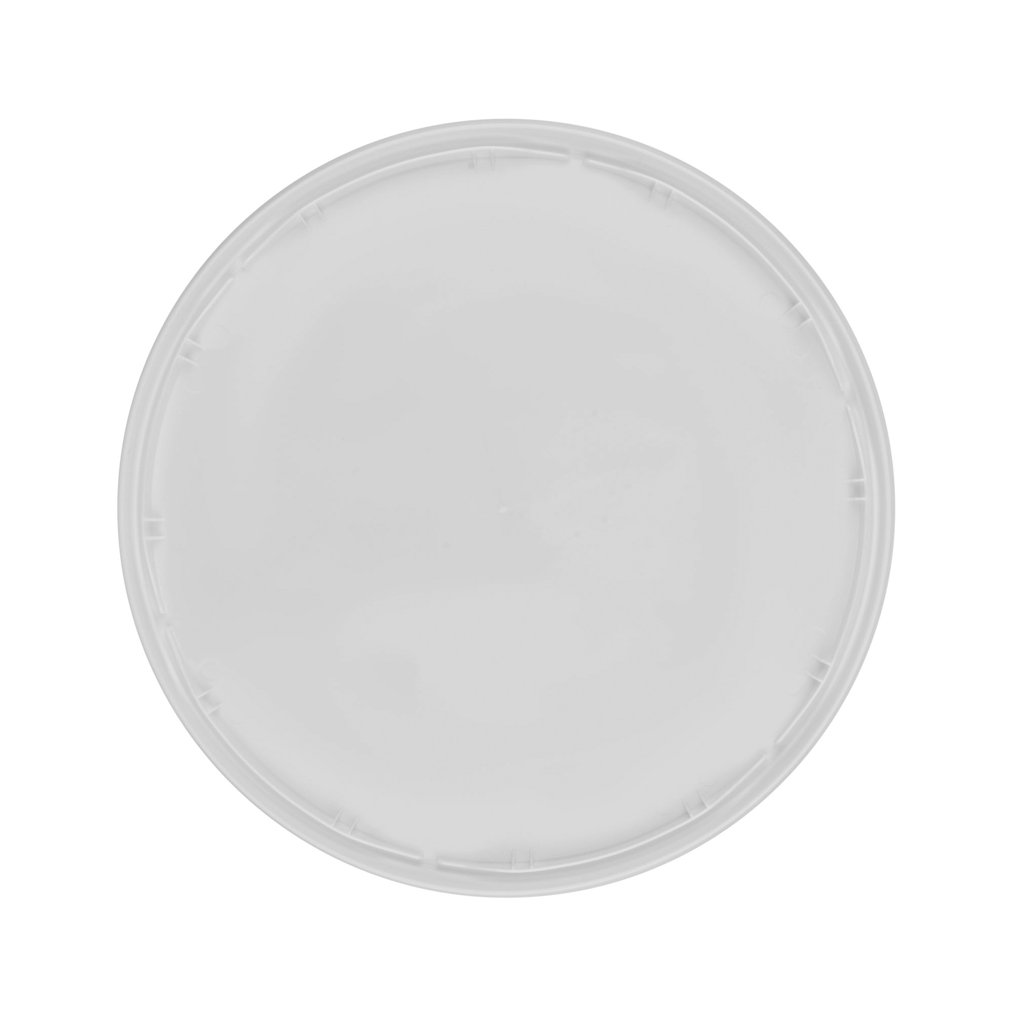 Lid for 20 l bucket, white PP plastic