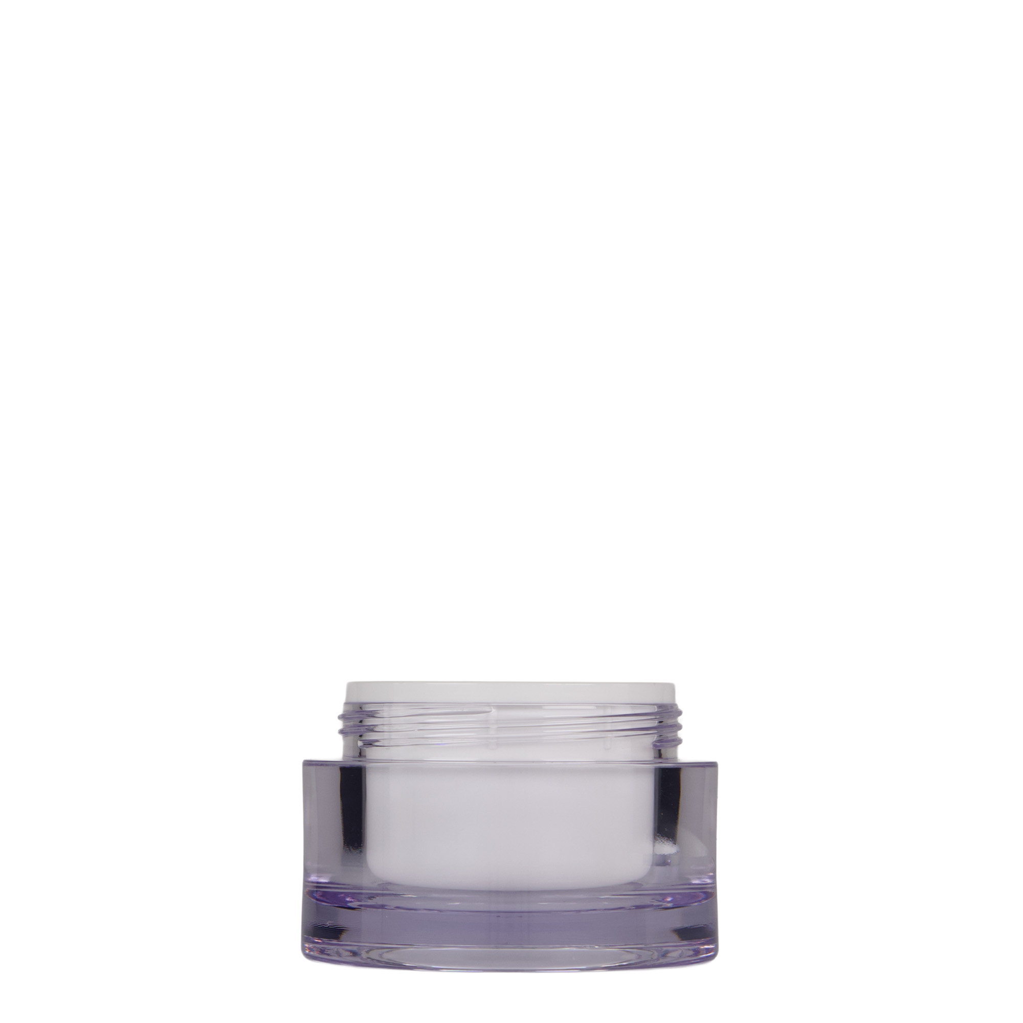 50 ml cosmetic jar, SAN plastic, white, closure: screw cap