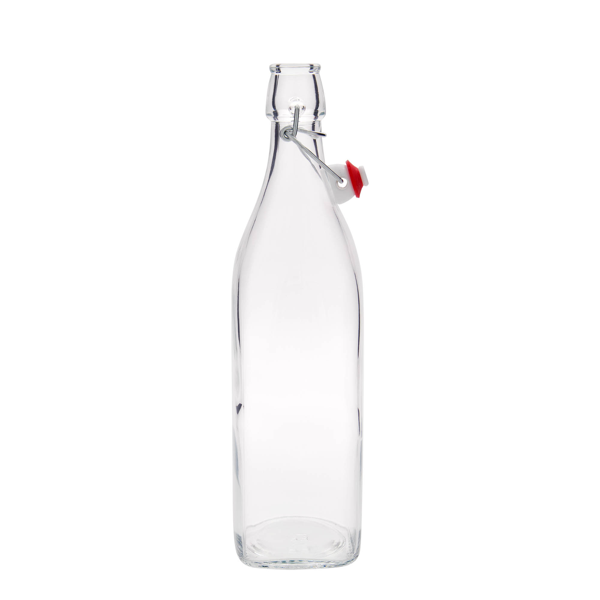 1,000 ml glass bottle ‘Swing, square, opening: swing top closure
