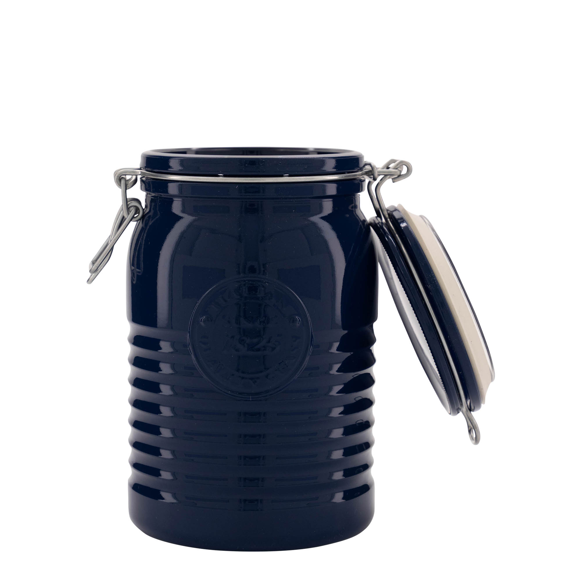 1,000 ml wire bail jar 'Officina 1825', blue, opening: wire bail closure