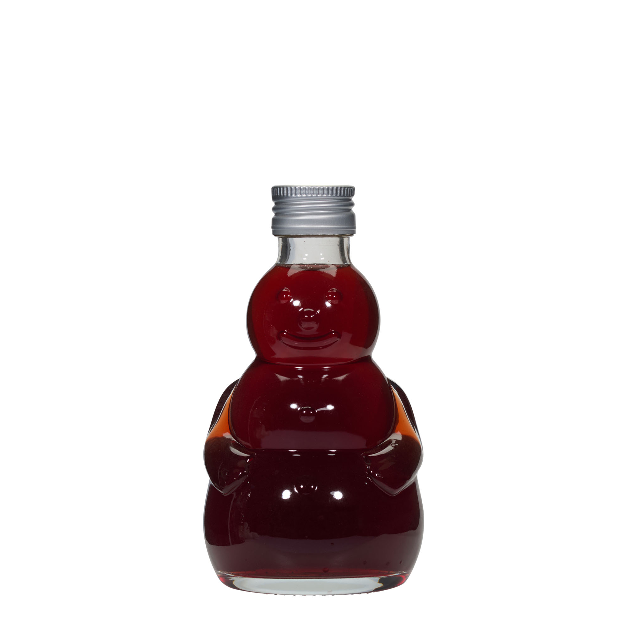 200 ml glass bottle 'Snowman', neck: PP 28