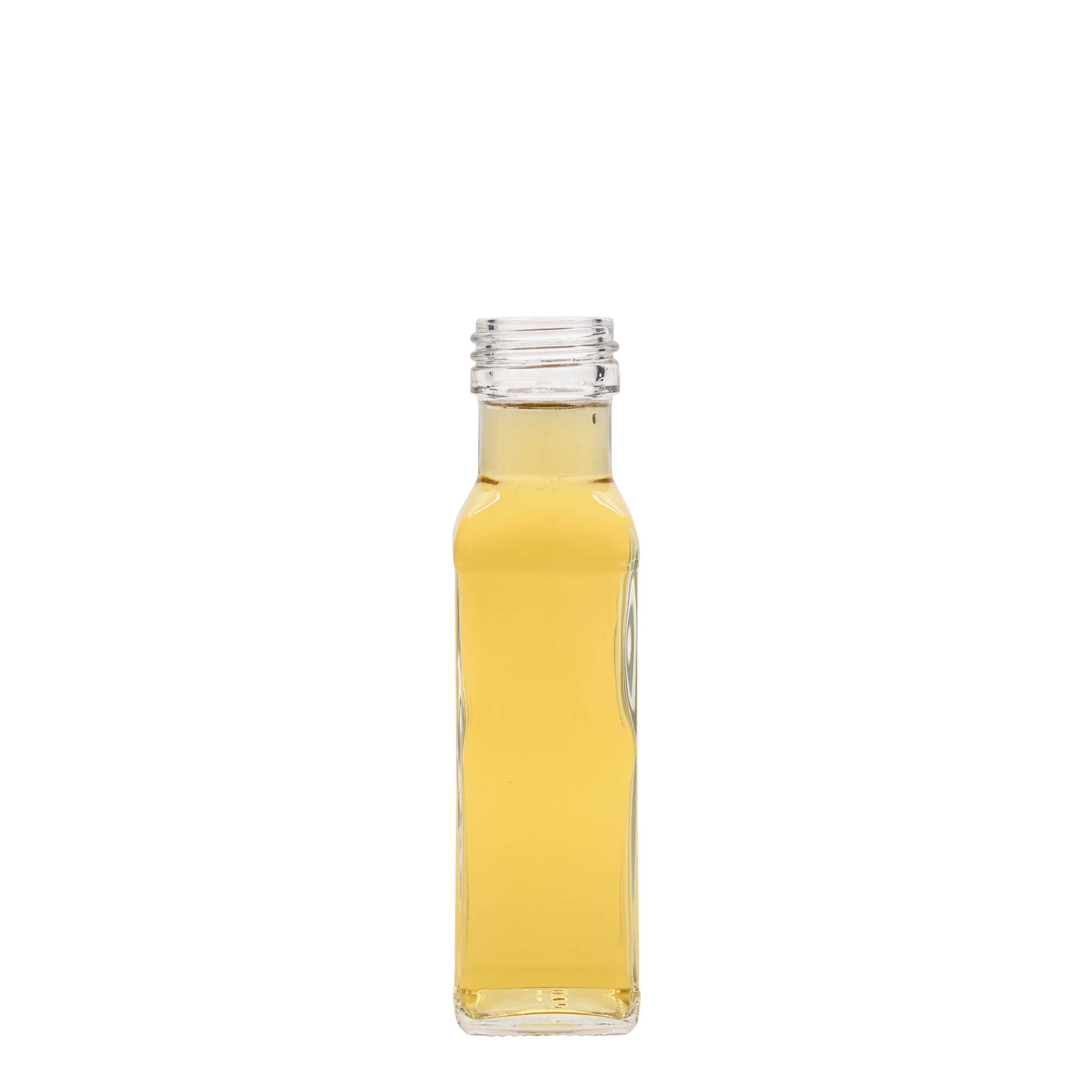 100 ml glass bottle ‘Marasca’, square, opening: PP 31.5