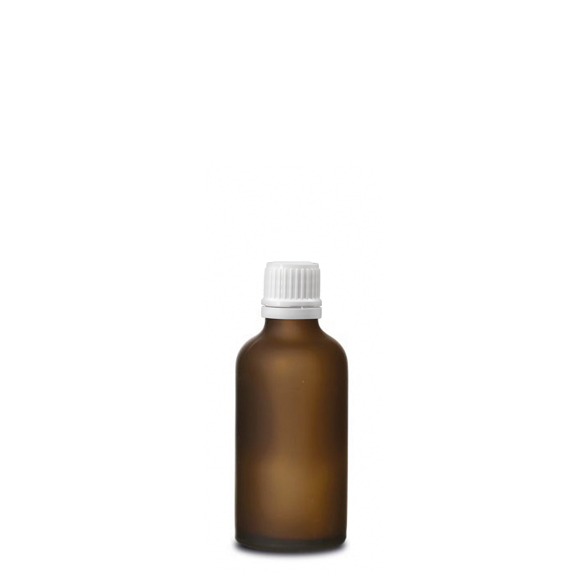 50ml medicine bottle, glass, frosted brown, neck: DIN 18
