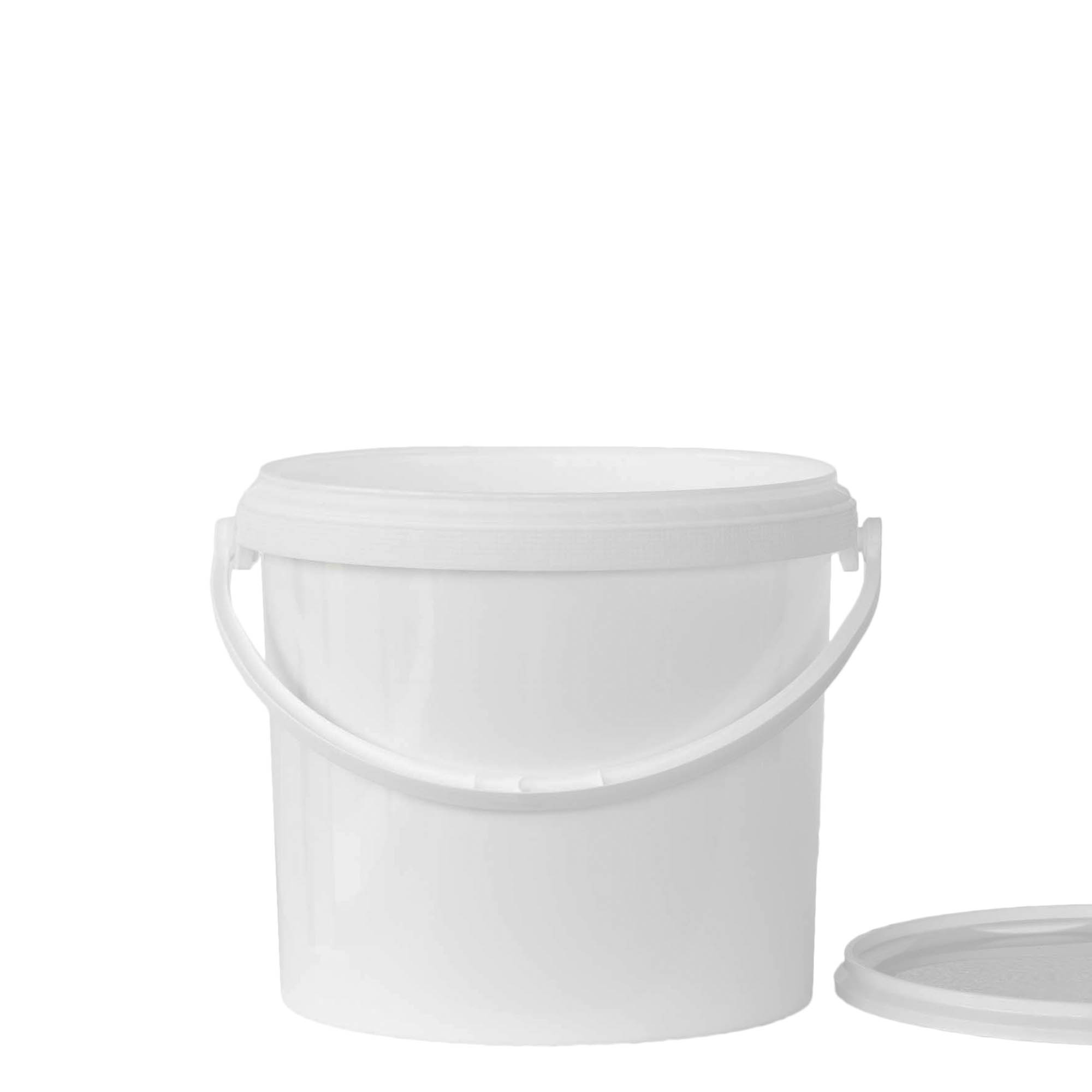 5 l bucket, PP plastic, white