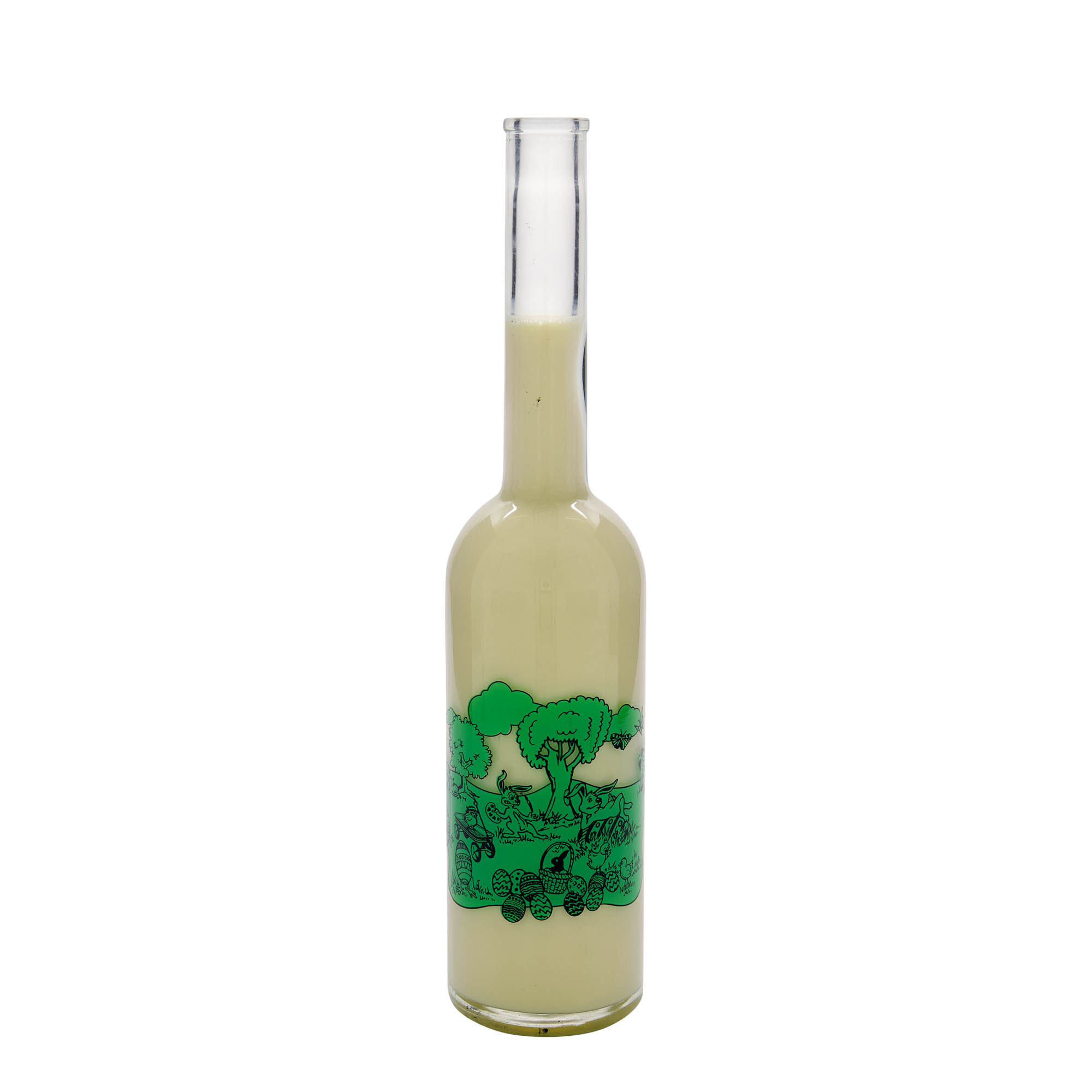 500 ml glass bottle 'Opera', design: Happy Easter, opening: cork