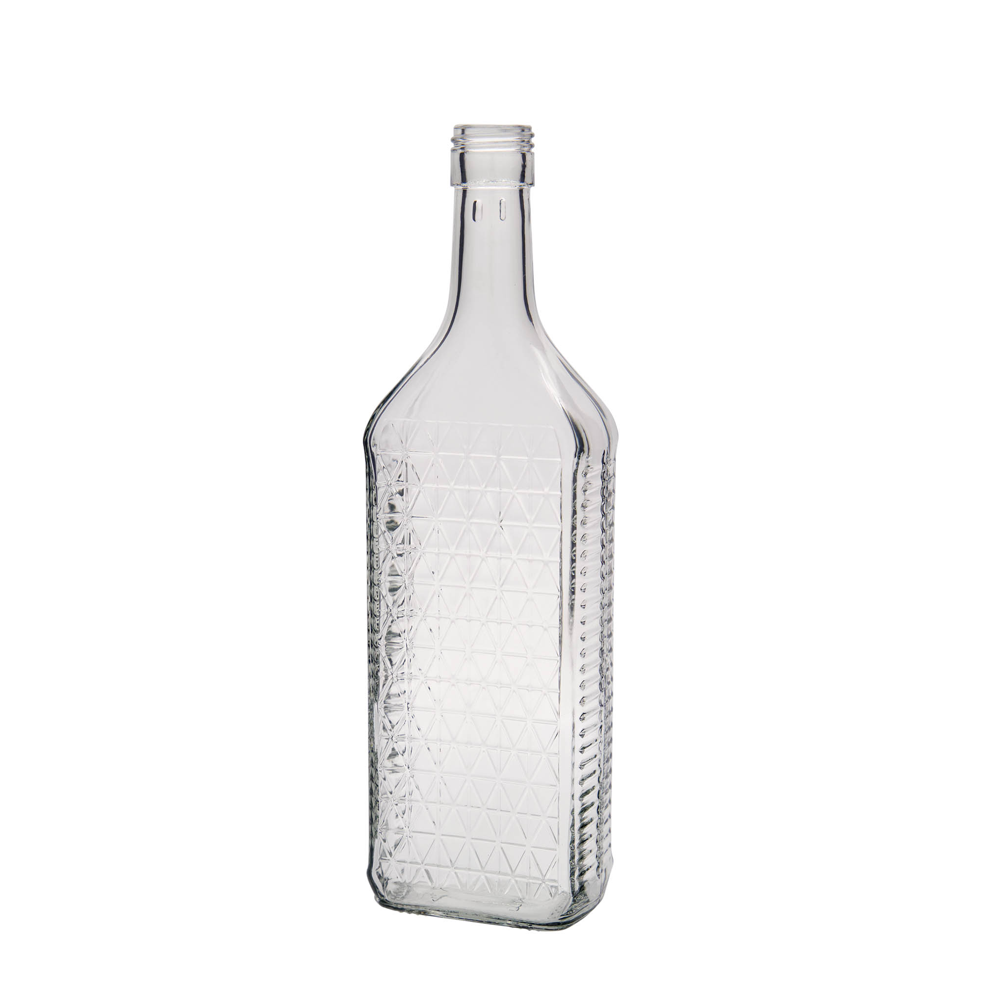 700 ml glass bottle 'Caruso', rectangular, opening: PP 31.5 700 ml glass bottle 'Caruso', rectangular, opening: PP 31.5