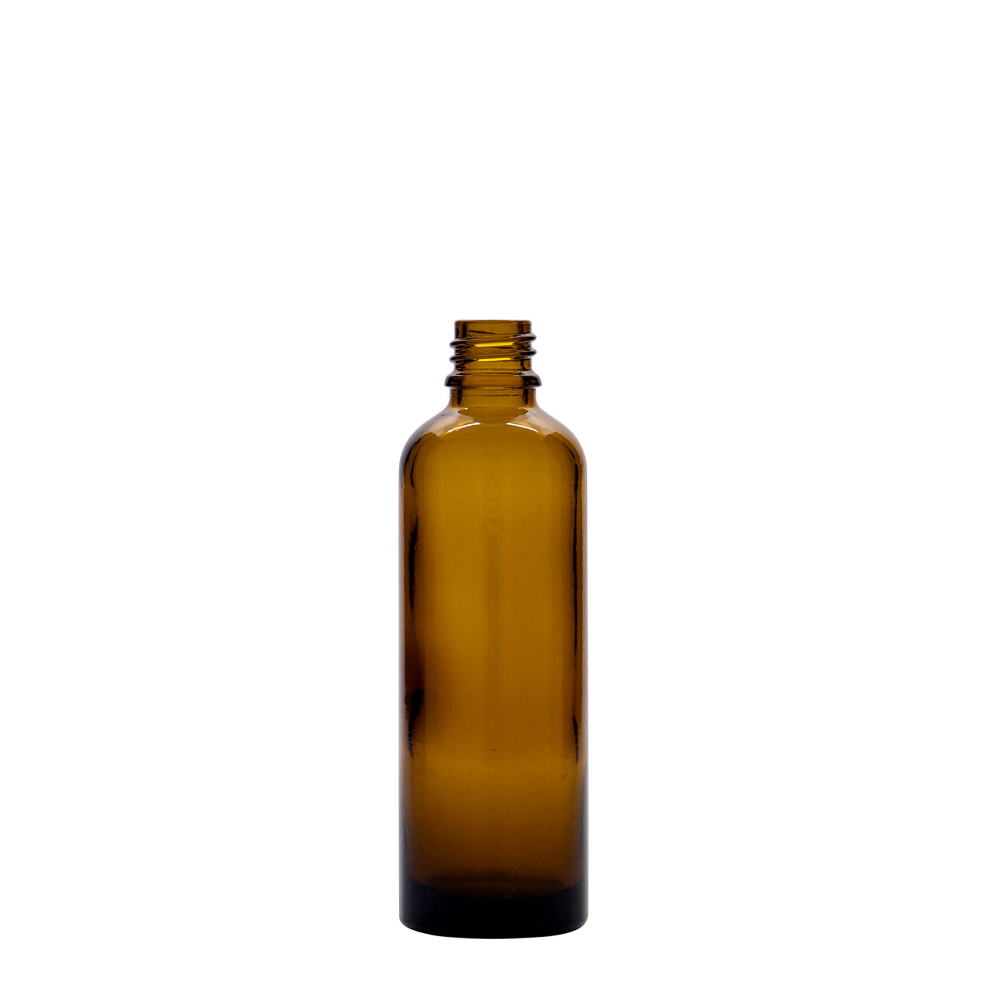 75 ml medical bottle, glass, brown, opening: DIN 18