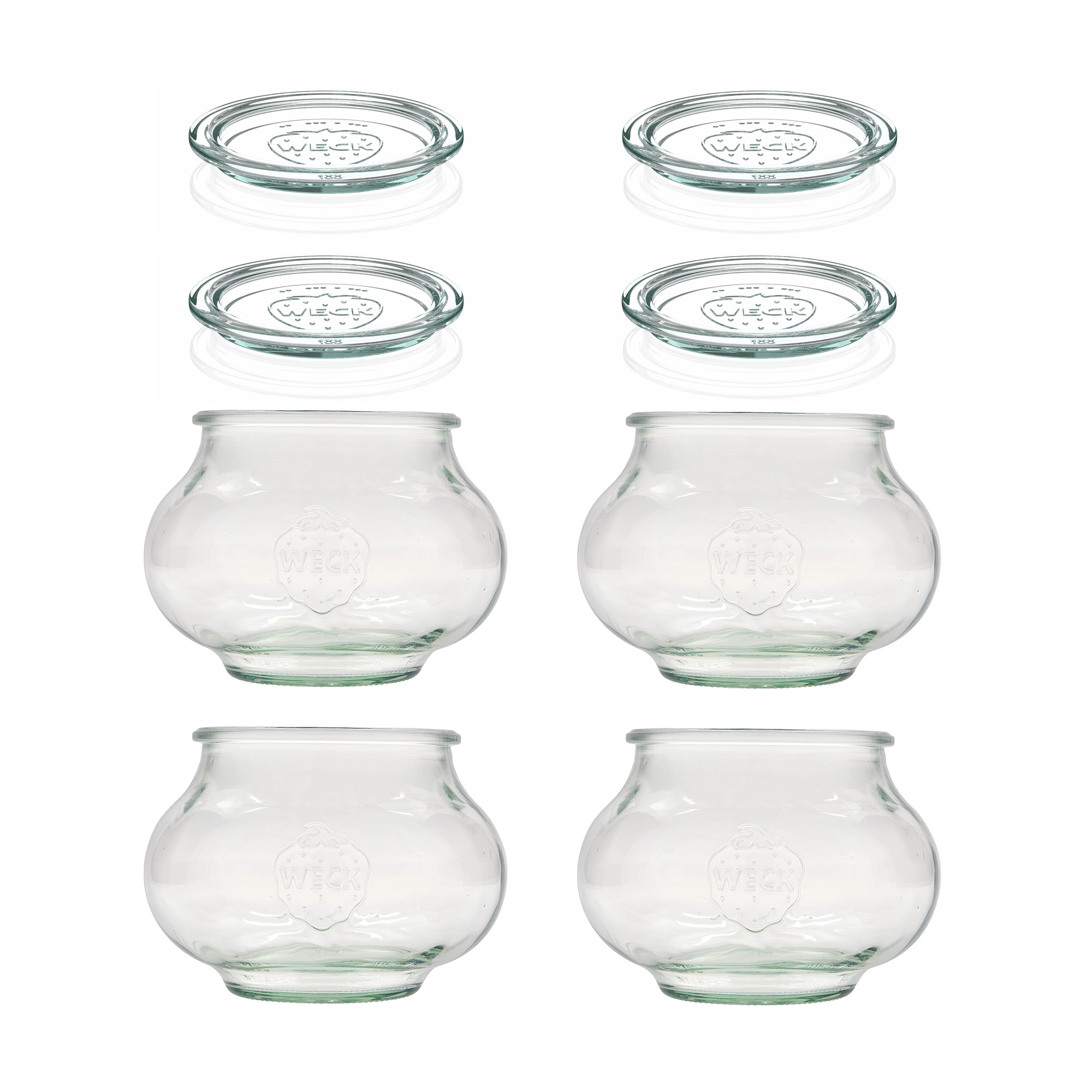 4x 1062 ml WECK decorative jar with glass lid RR 100