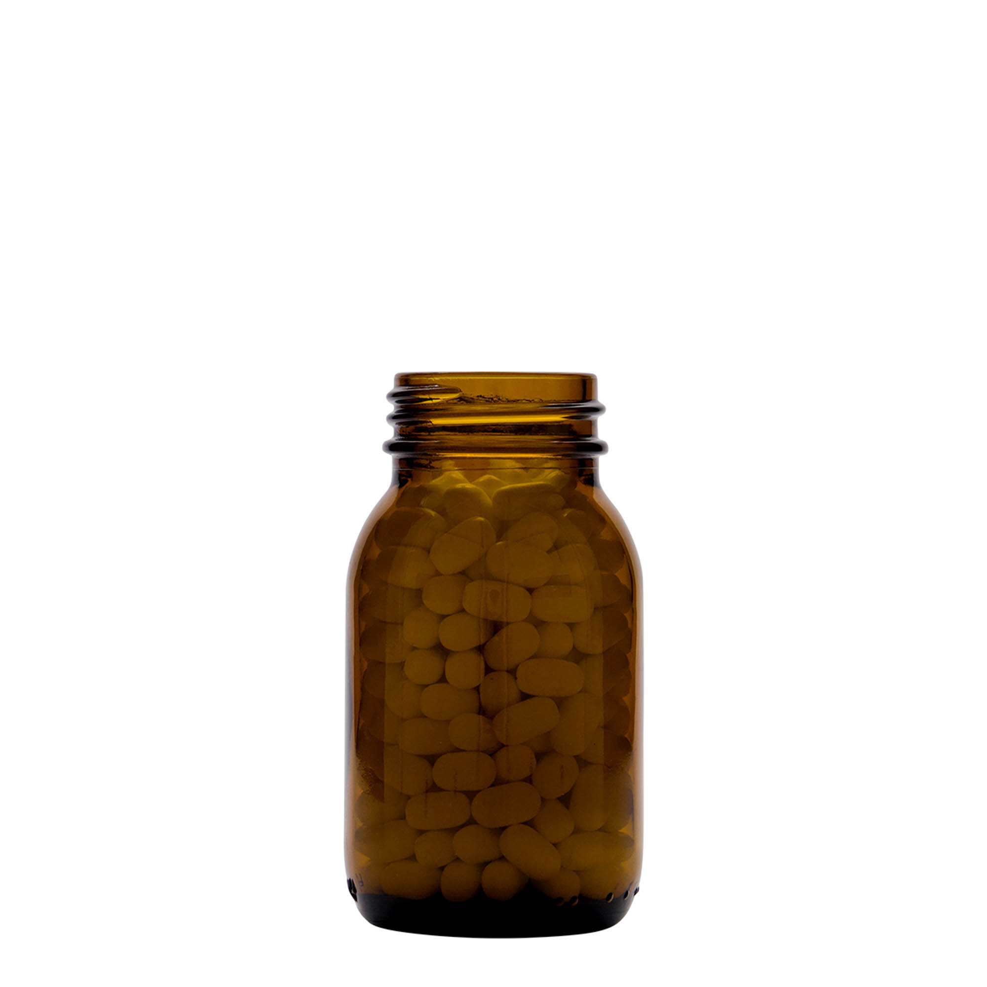 125 ml wide-neck glass, brown, opening: DIN 40