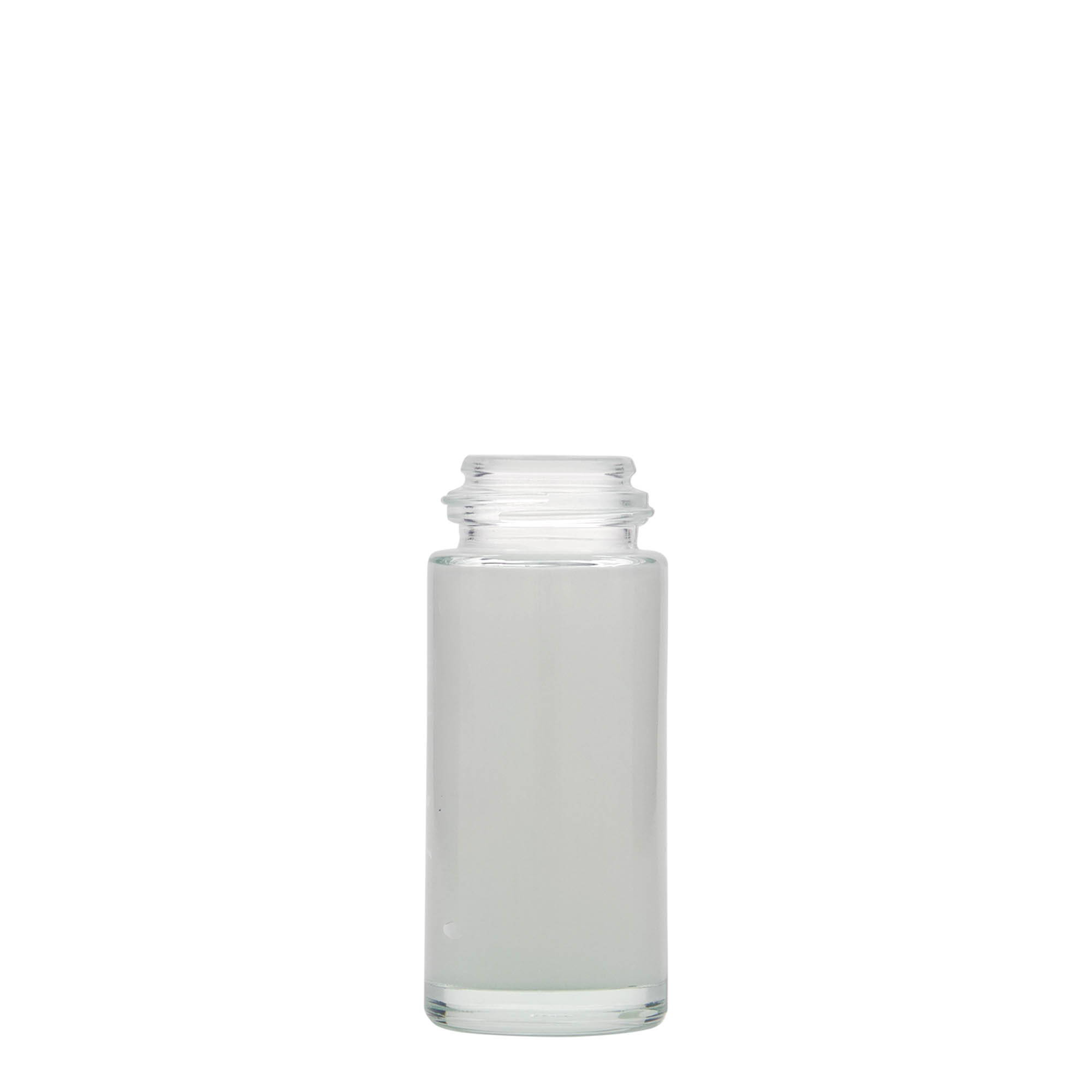 50 ml roll-on bottle, glass, brown, neck: screw cap