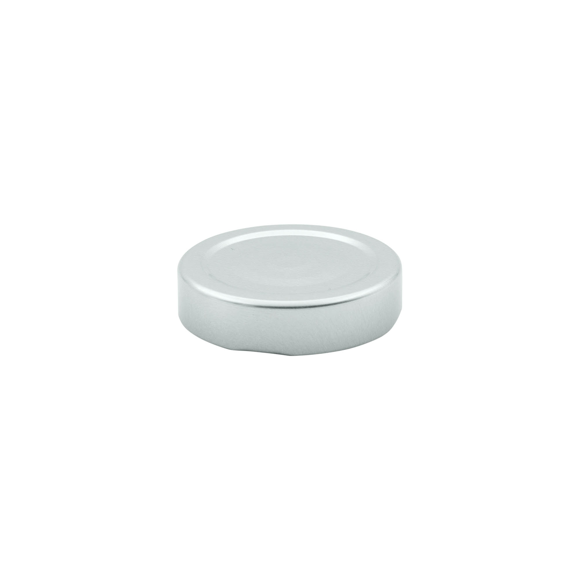 Deep twist-off cap, tinplate, silver, for opening: Deep-TO 58 Deep twist-off cap, tinplate, silver, for opening: Deep-TO 58