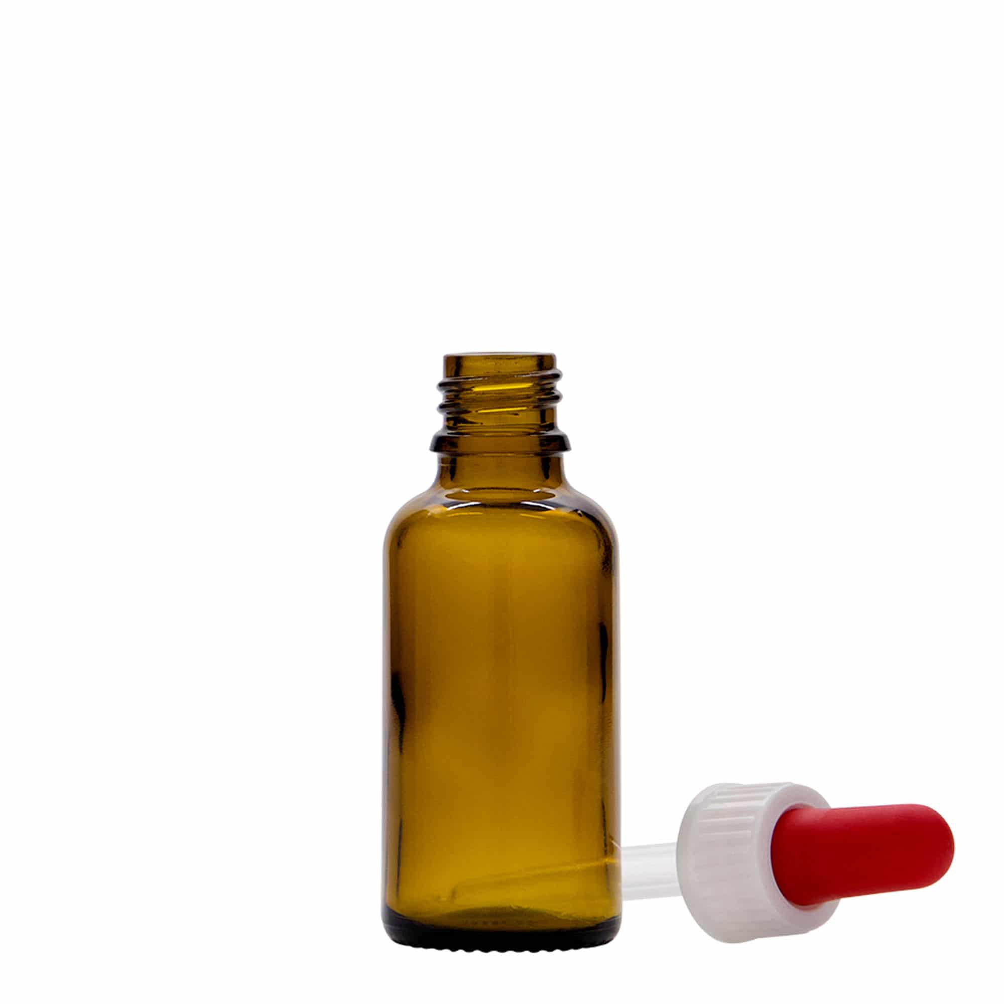 30 ml dropper bottle medicine, glass, brown, opening: DIN 18