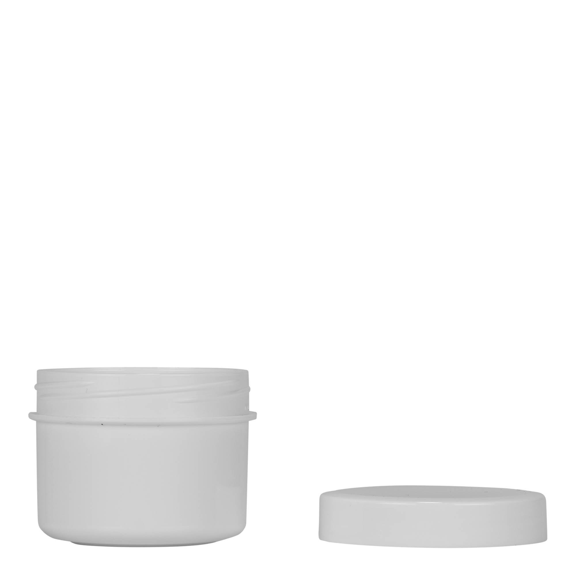 35 ml plastic jar 'White Line', PP, white, opening: screw cap 35 ml plastic jar 'White Line', PP, white, opening: screw cap