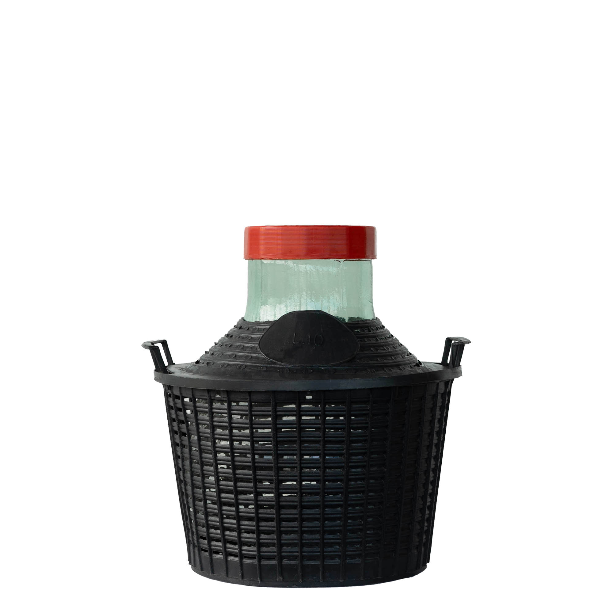 10 l wide-neck glass balloon bottle, opening: screw cap