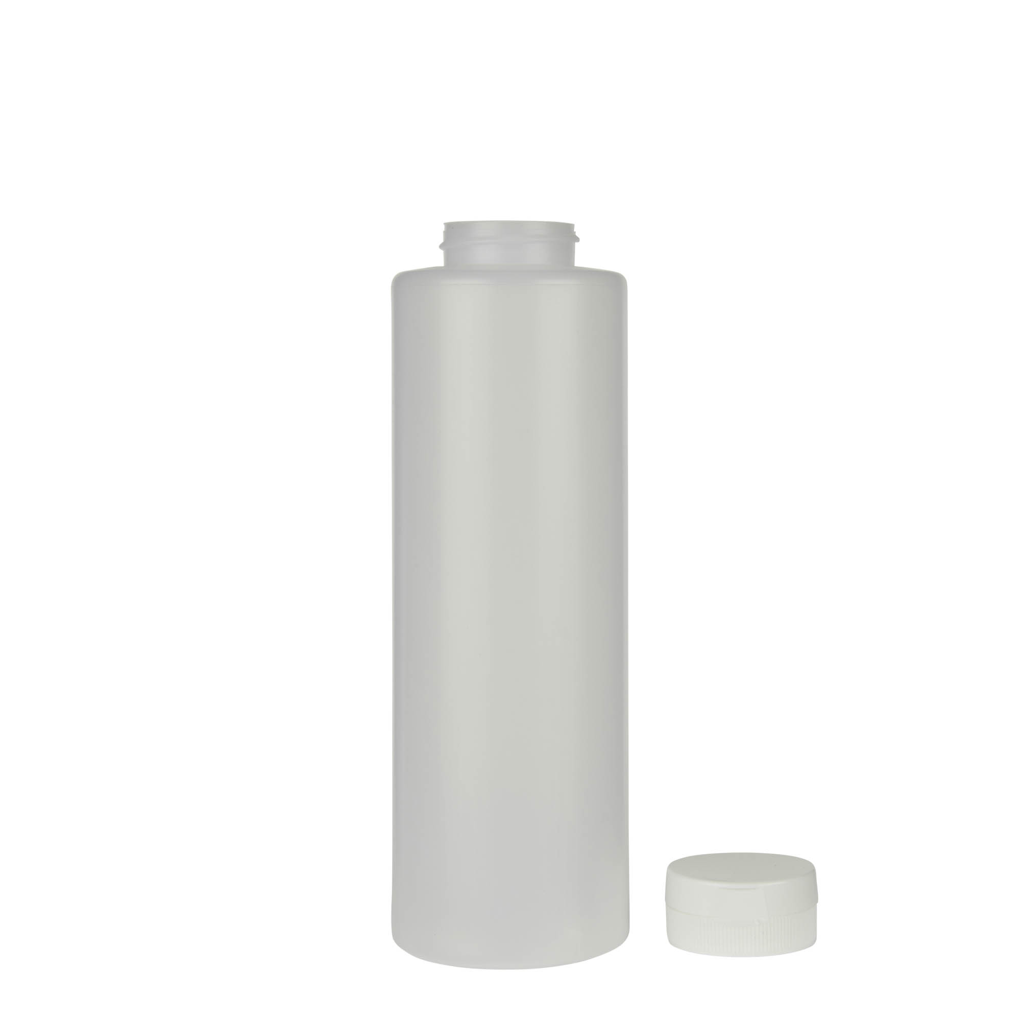 500 ml condiment bottle, LDPE plastic, natural, closure: 38/400