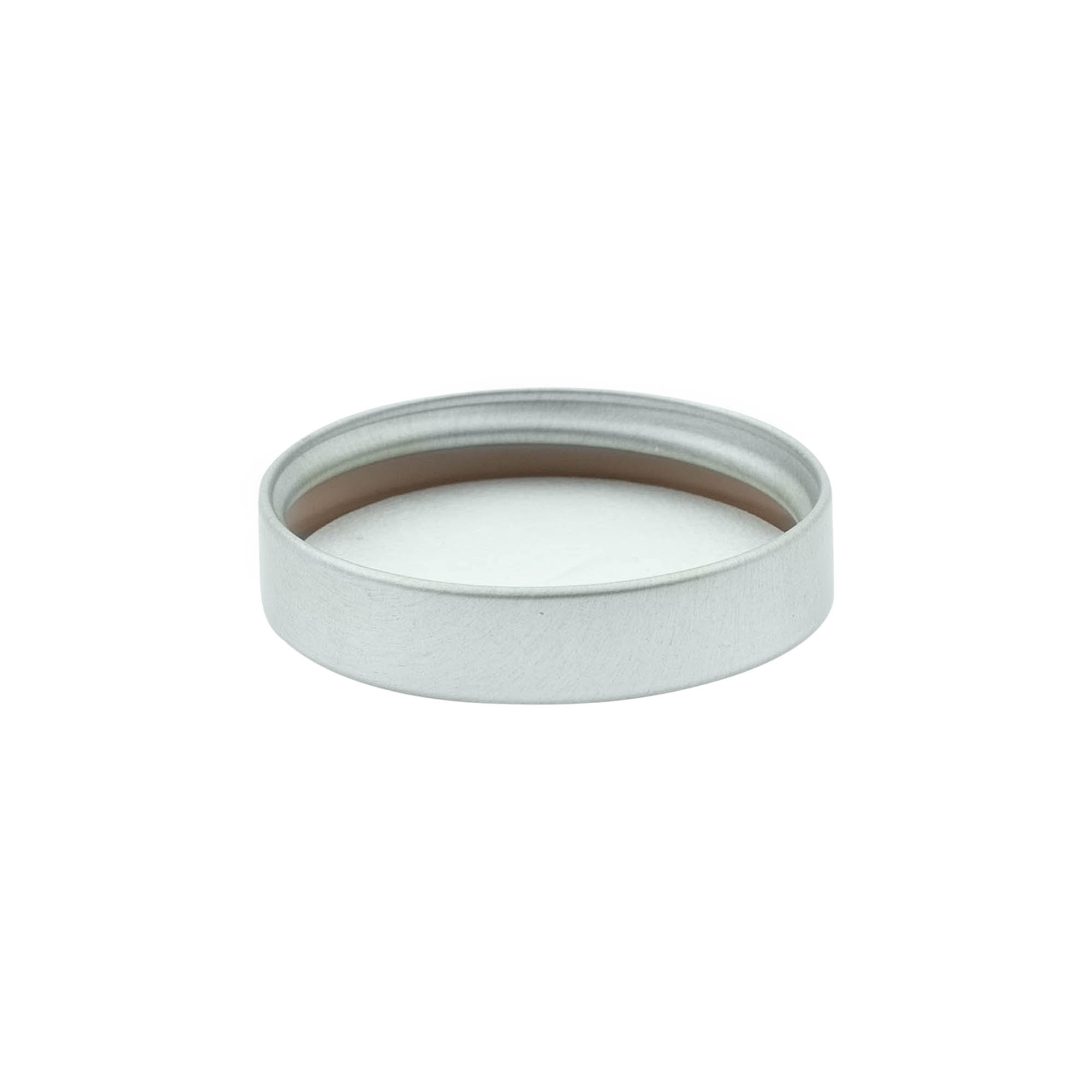 Screw cap, metal, silver, for opening: GPI 45/400
