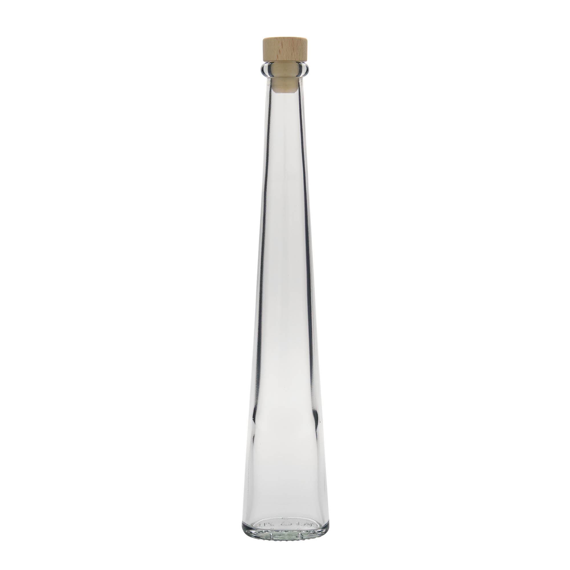 200 ml glass bottle 'Dama Ovale', oval, opening: cork