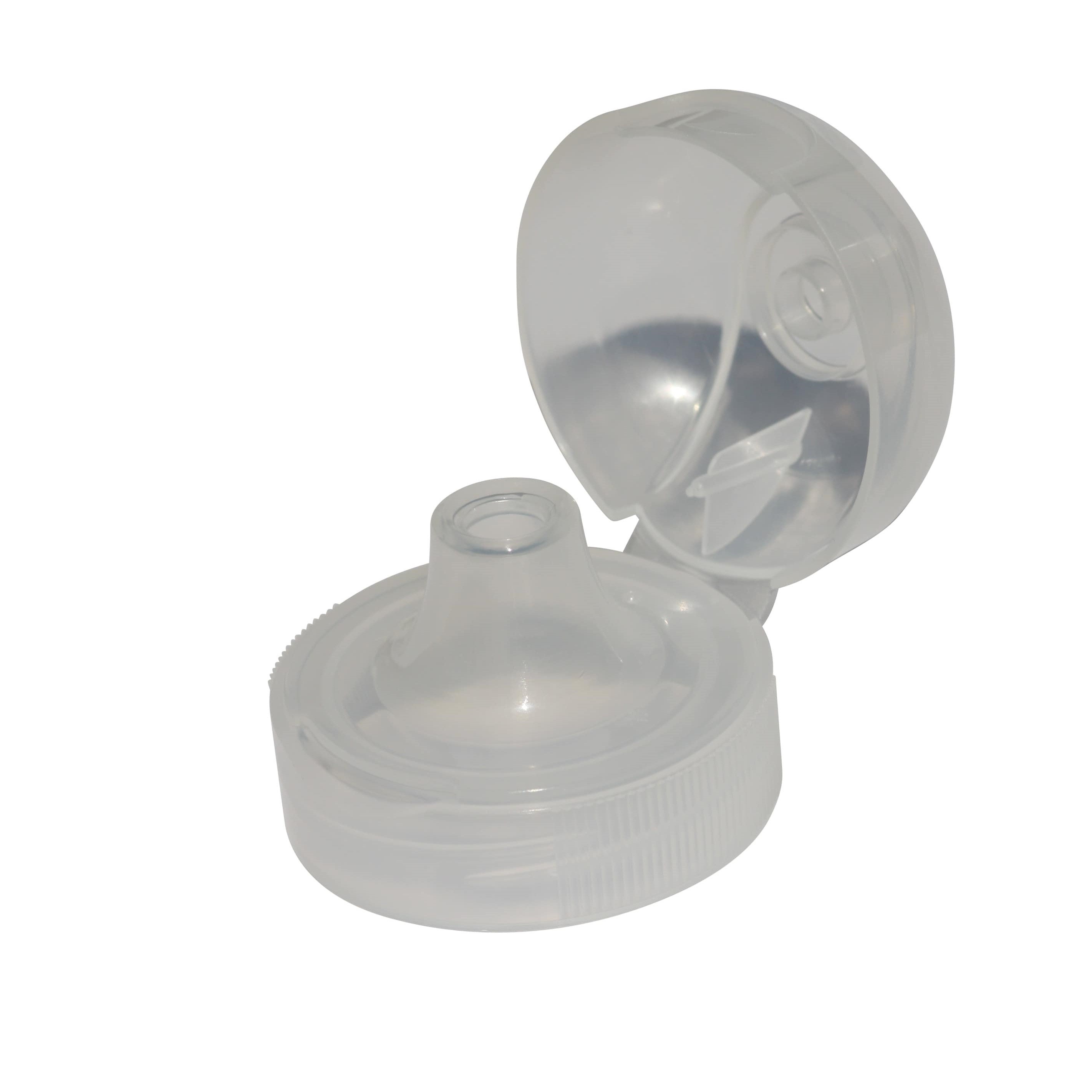 Screw cap with hinged flap Kavodrink, PP plastic, white Screw cap with hinged flap Kavodrink, PP plastic, white