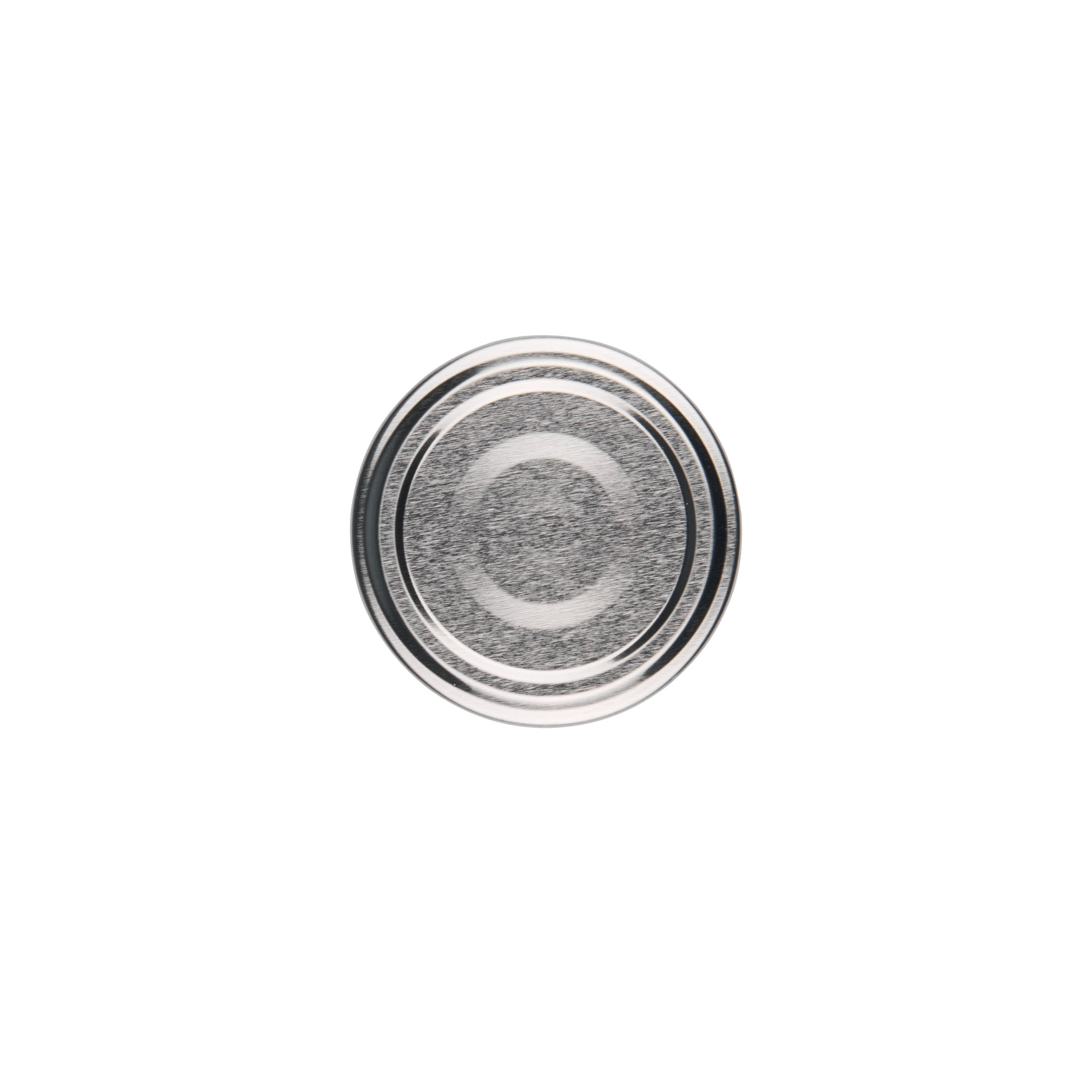 Twist off lid, tinplate, silver, for opening: TO 53 Twist off lid, tinplate, silver, for opening: TO 53
